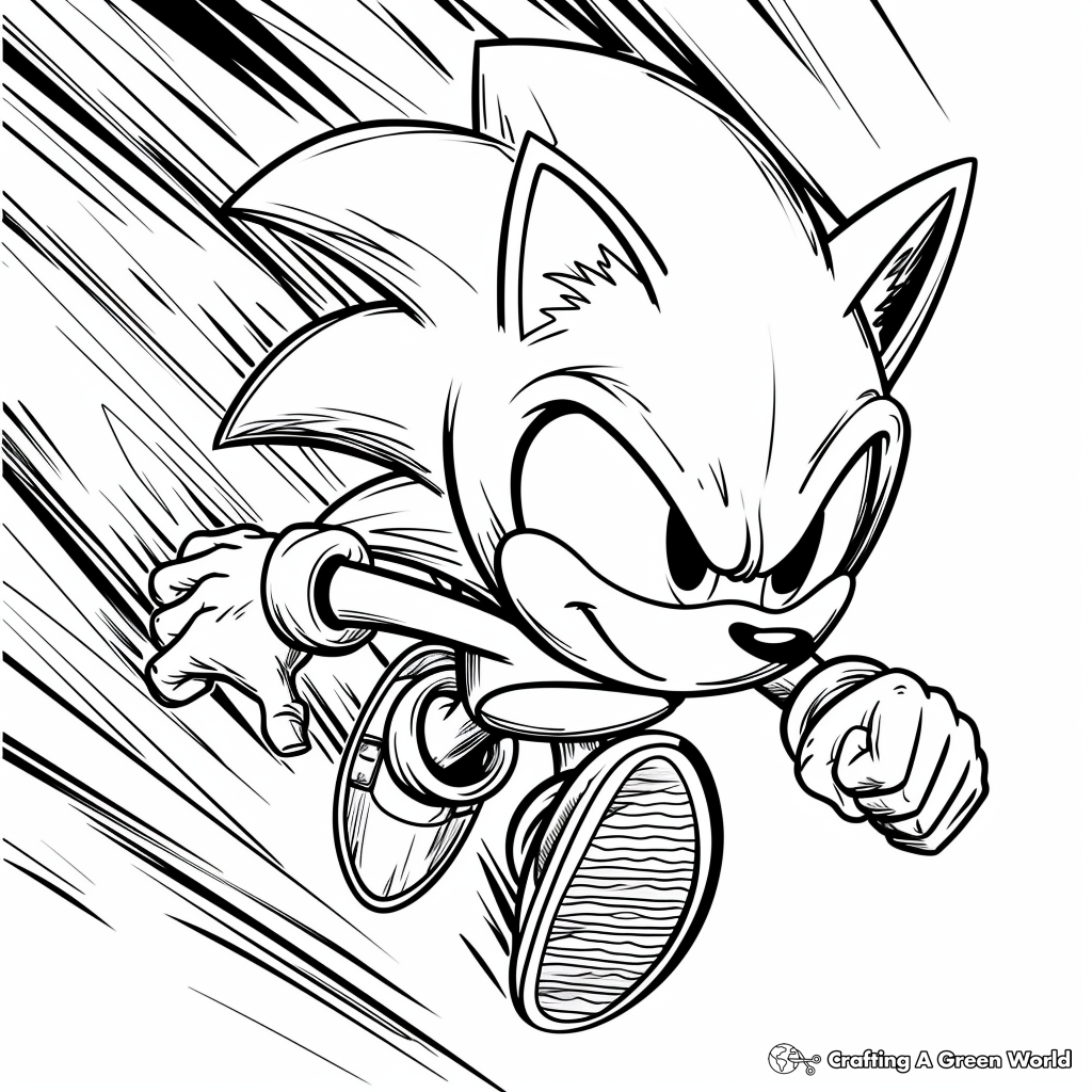 free printable sonic colouring pages