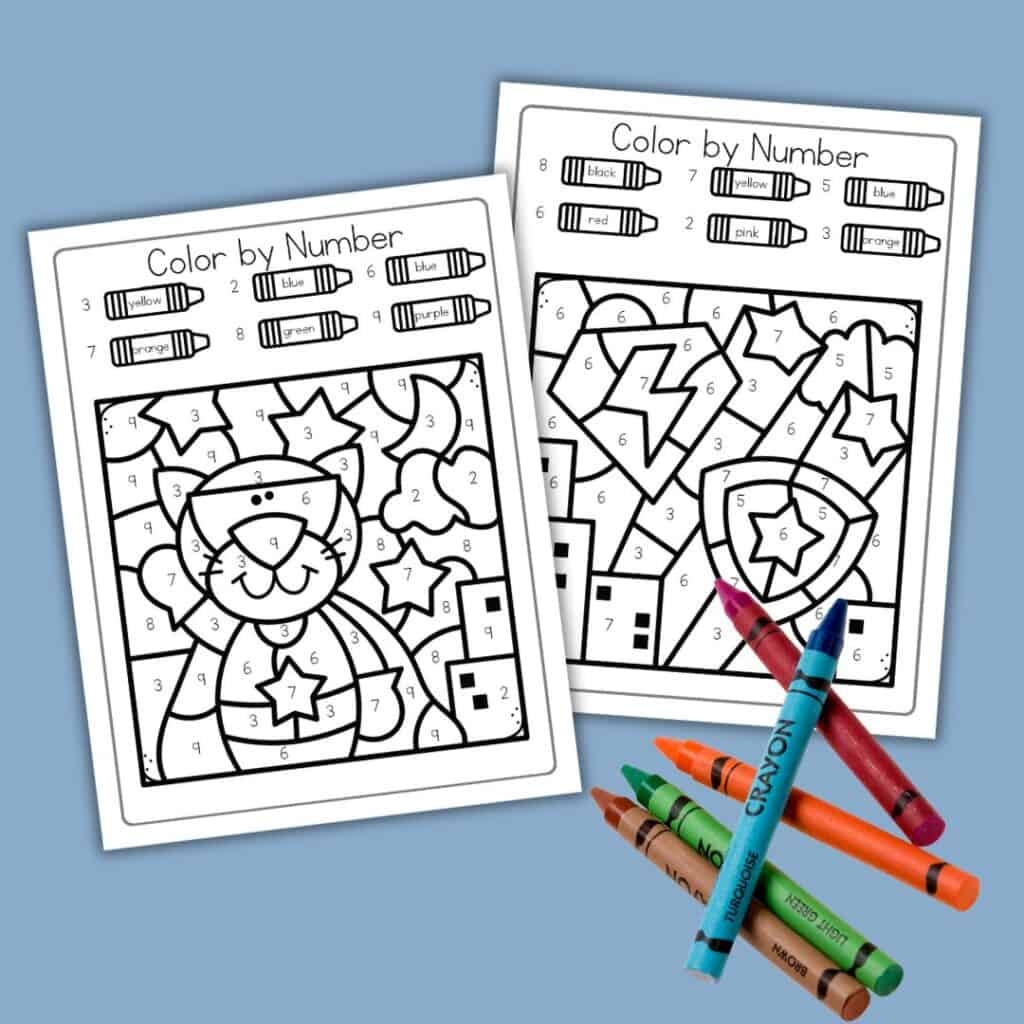 Superhero Color By Number Combining Fun And Learning
