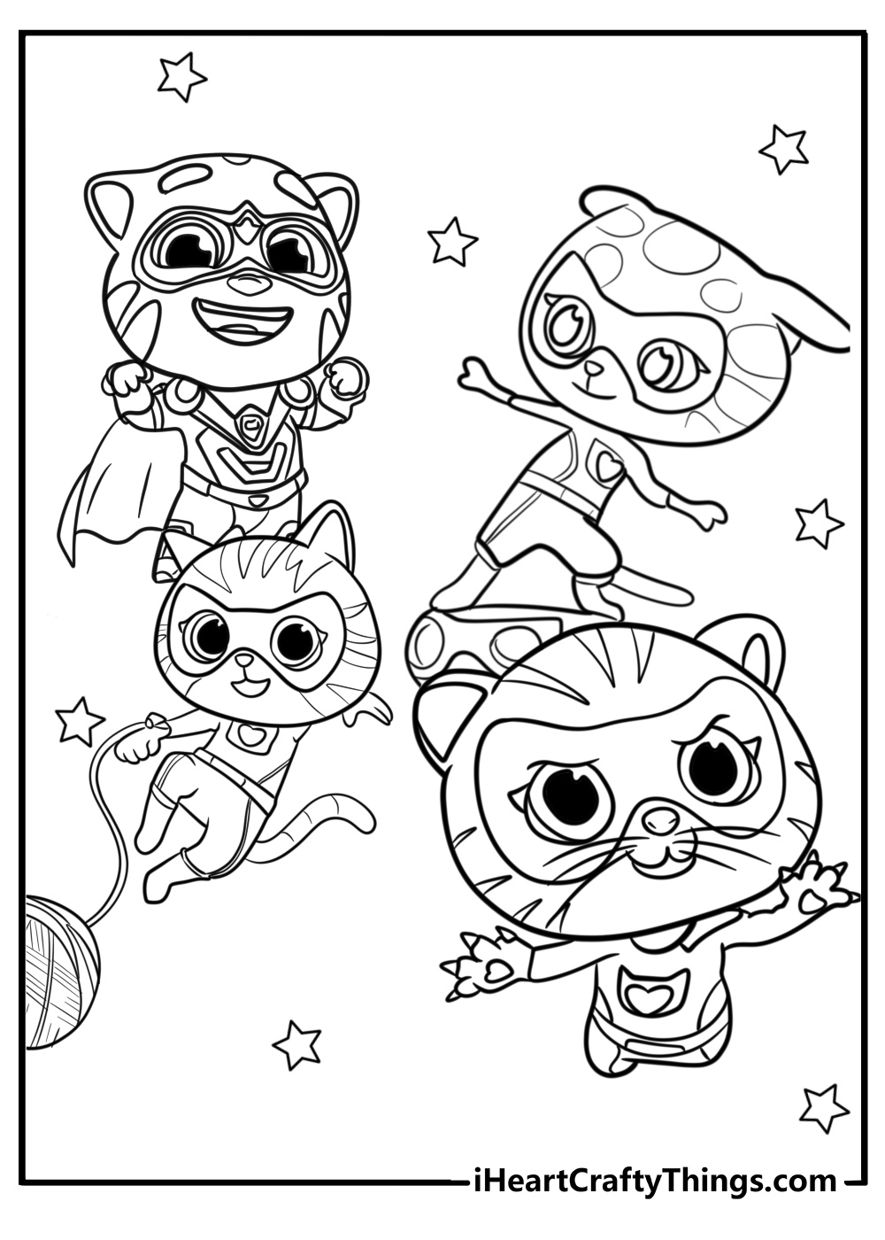 SuperKitties Coloring Pages I Heart Crafty Things SuperKitties Coloring Pages I Heart Crafty Things