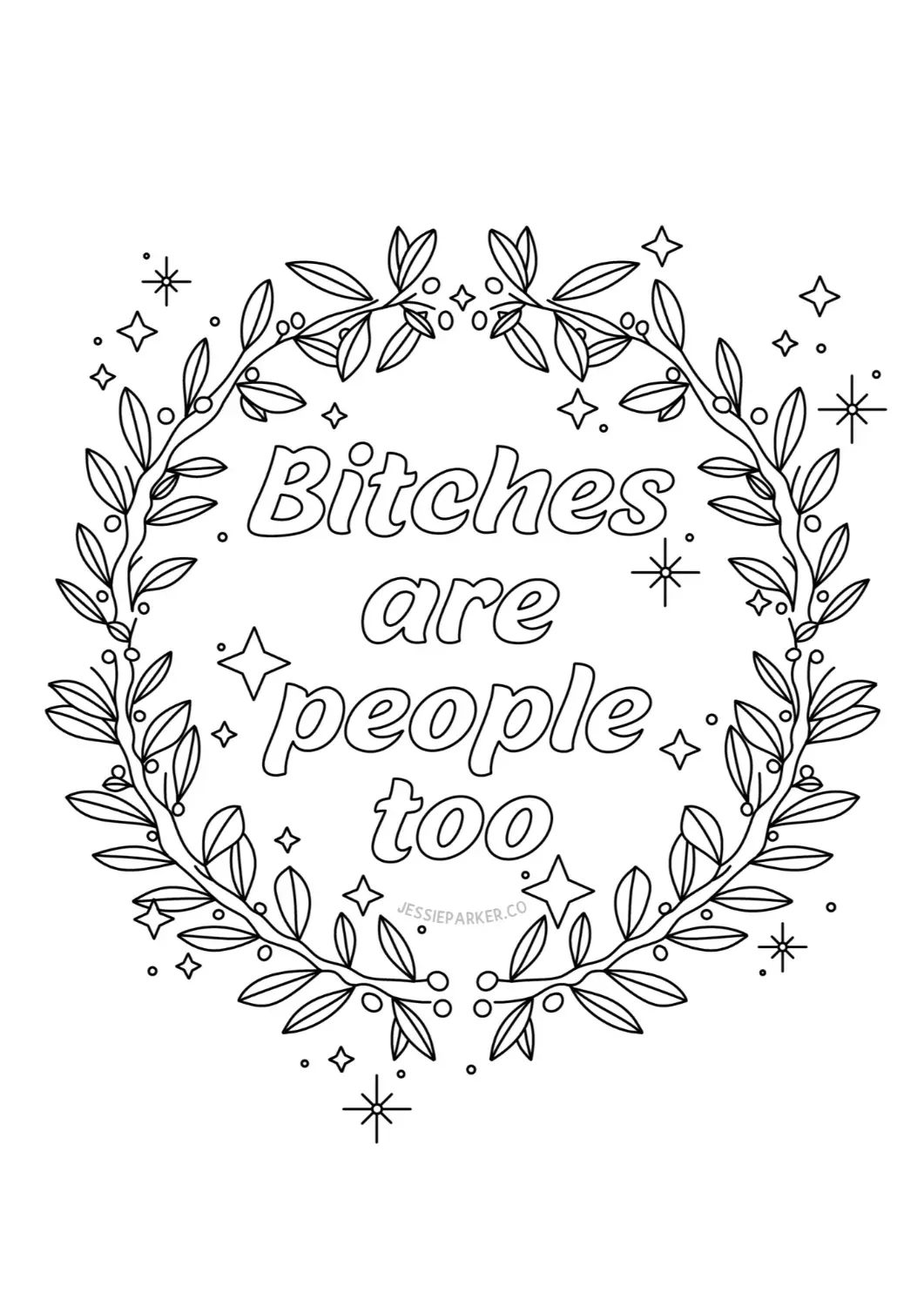 Swear Words Good Vibes Adult Colouring Pages Free PDFs Jessie Parker