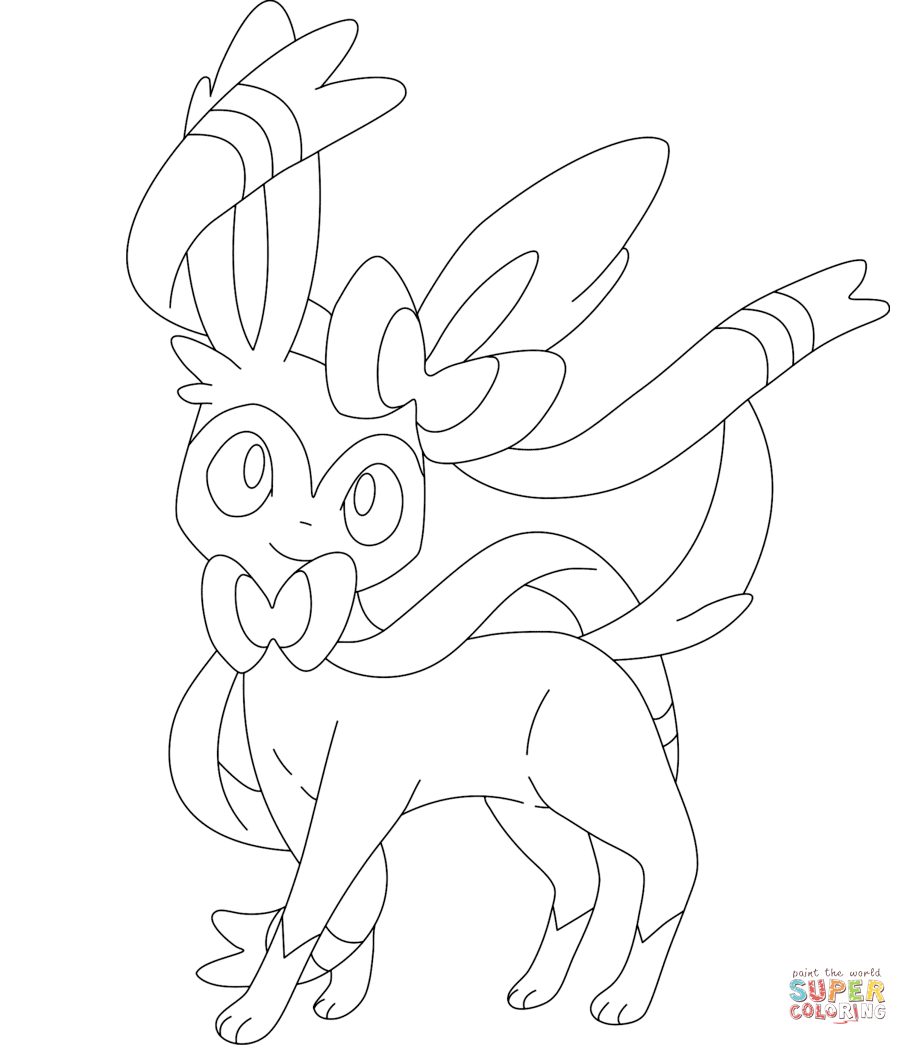 Sylveon Coloring Page Free Printable