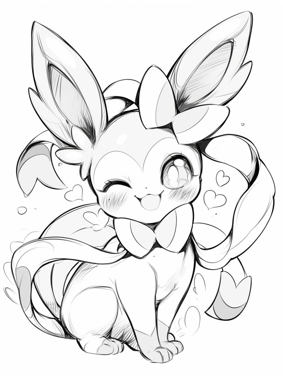 Sylveon Coloring Pages Sylveon Coloring Pages