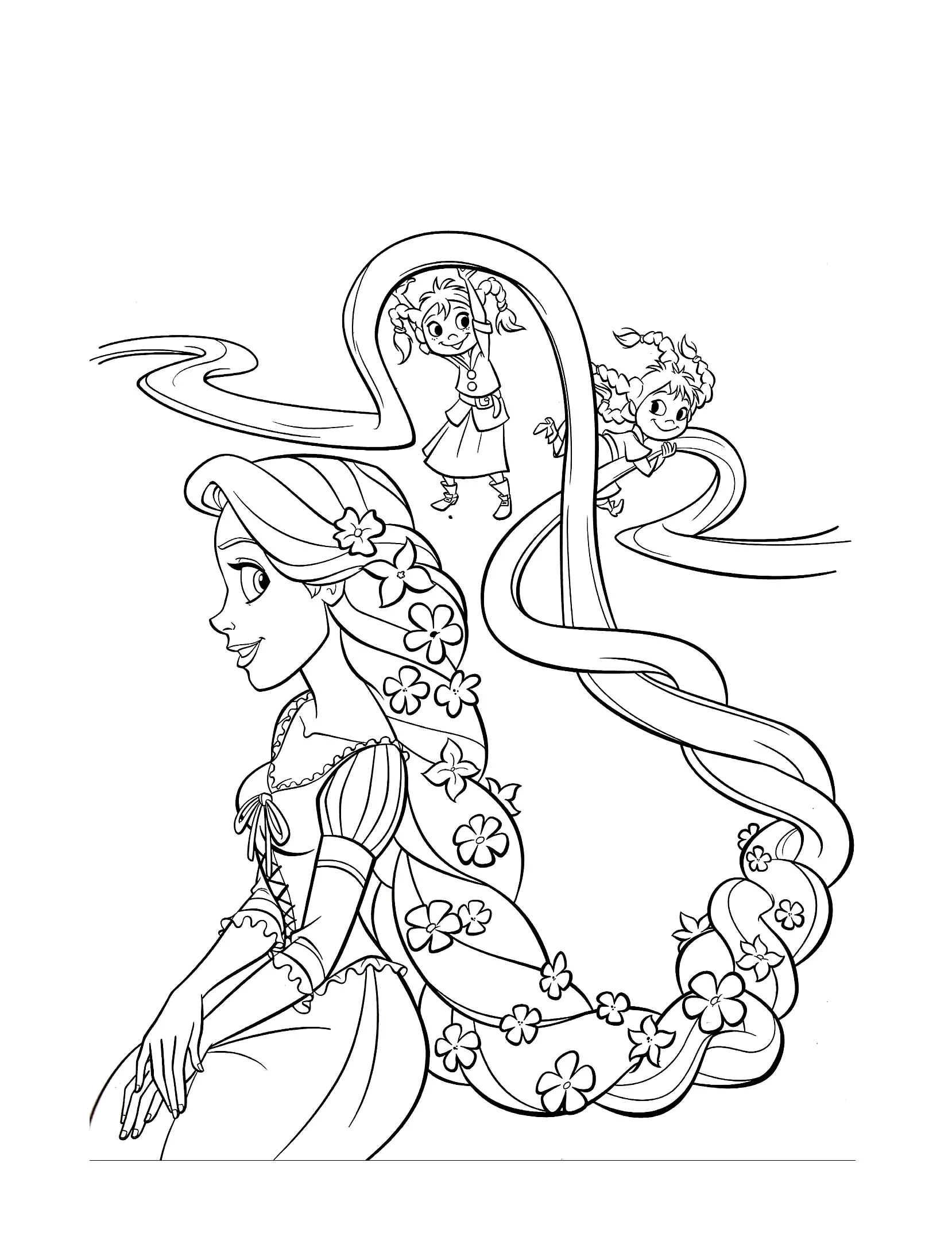 coloring pages of rapunzel