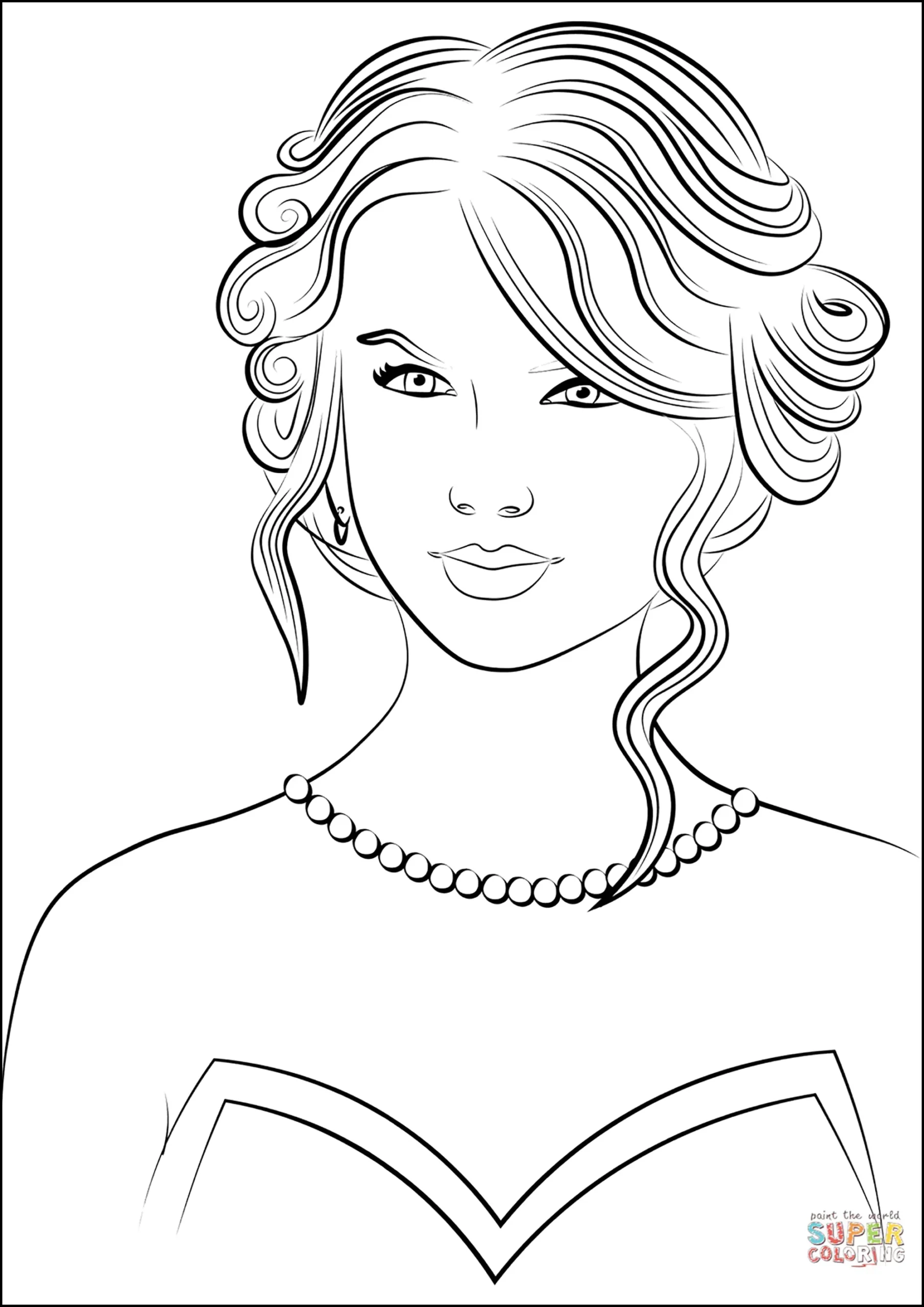 Taylor Swift Coloring Book Famous Singers Coloring Pages
