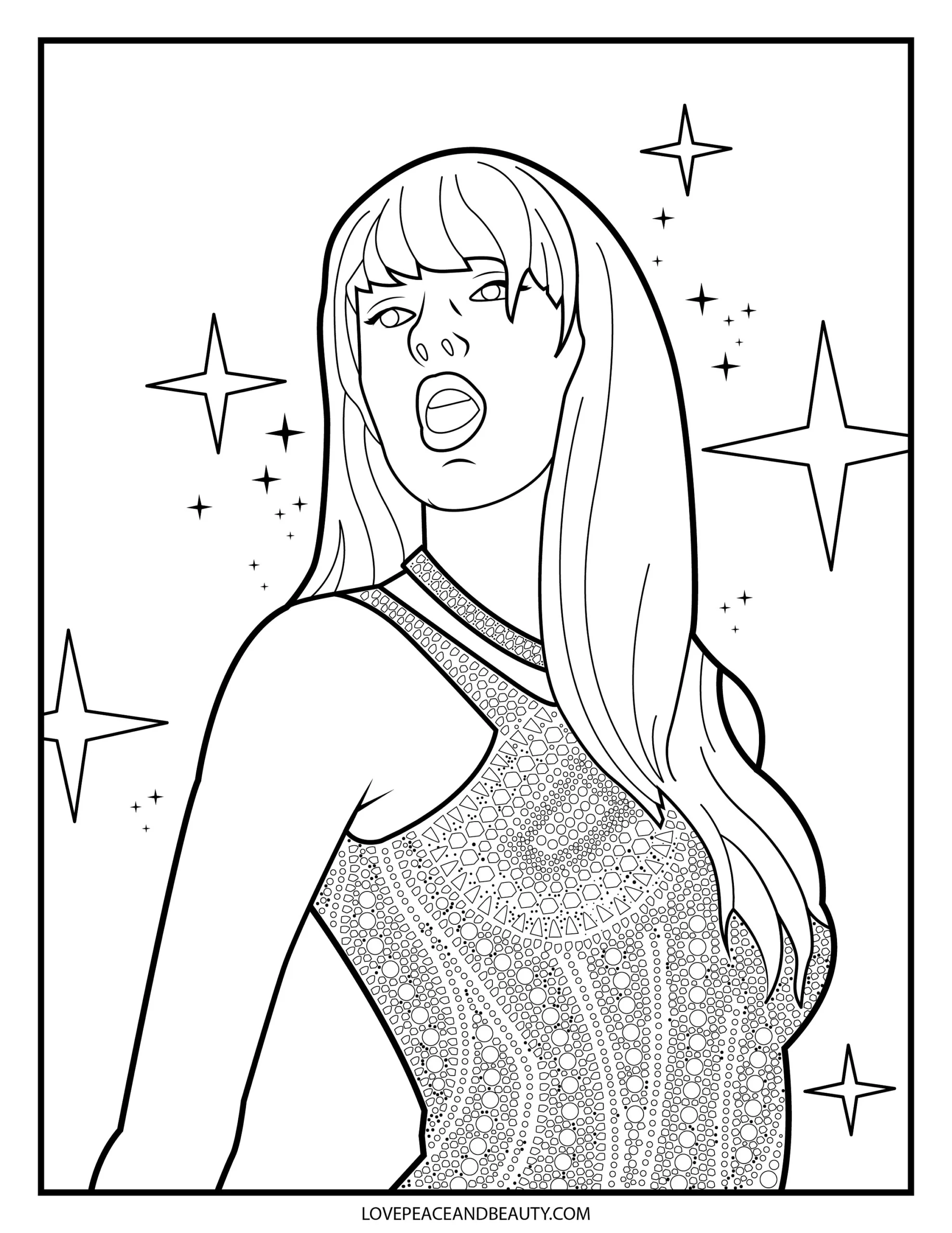 coloring pages of taylor swift