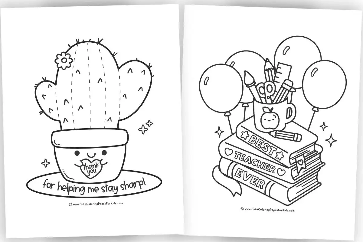 Teacher Appreciation Coloring Pages FREE Printable PDF Downloads Cute Coloring Pages For Kids