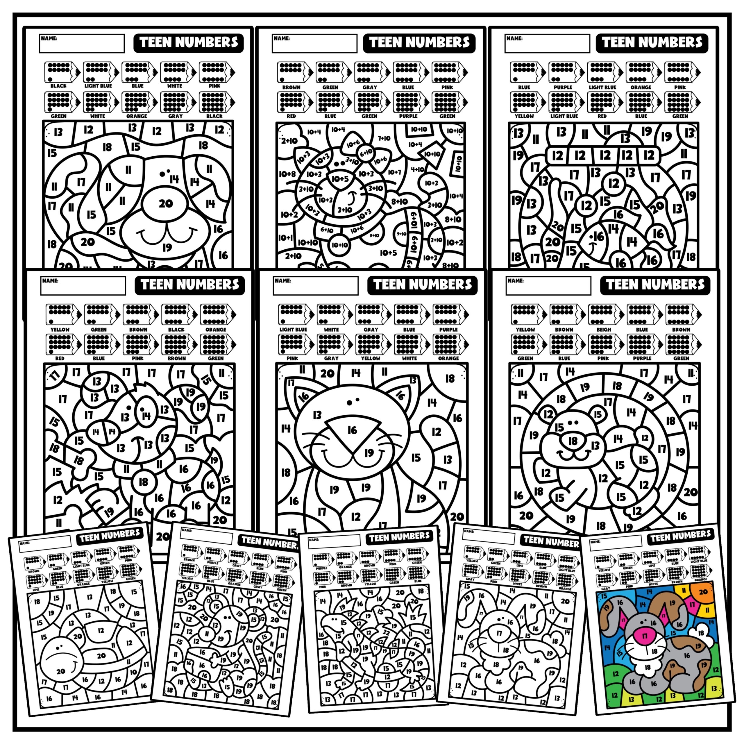 color by number for teens color by number for teens