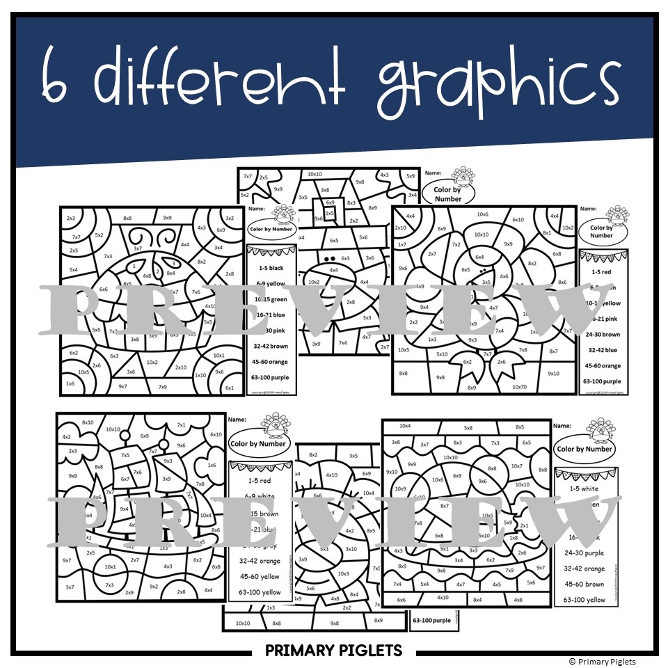 Thanksgiving Color By Number Multiplication Made By Teachers Thanksgiving Color By Number Multiplication Made By Teachers