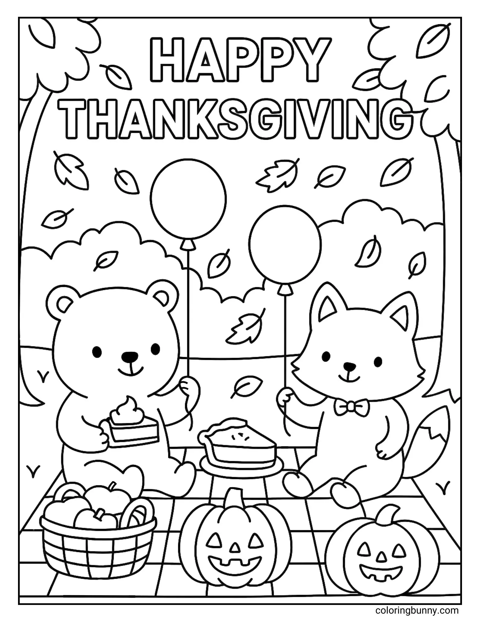 Thanksgiving Coloring Pages 46 Free Printable PDFs 