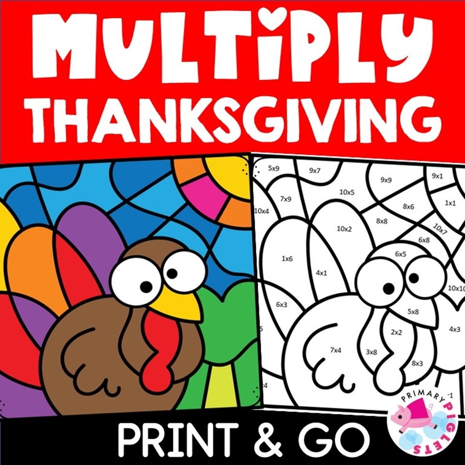 Thanksgiving Multiplication Color By Number Code Math Coloring Pages Classful Thanksgiving Multiplication Color By Number Code Math Coloring Pages Classful