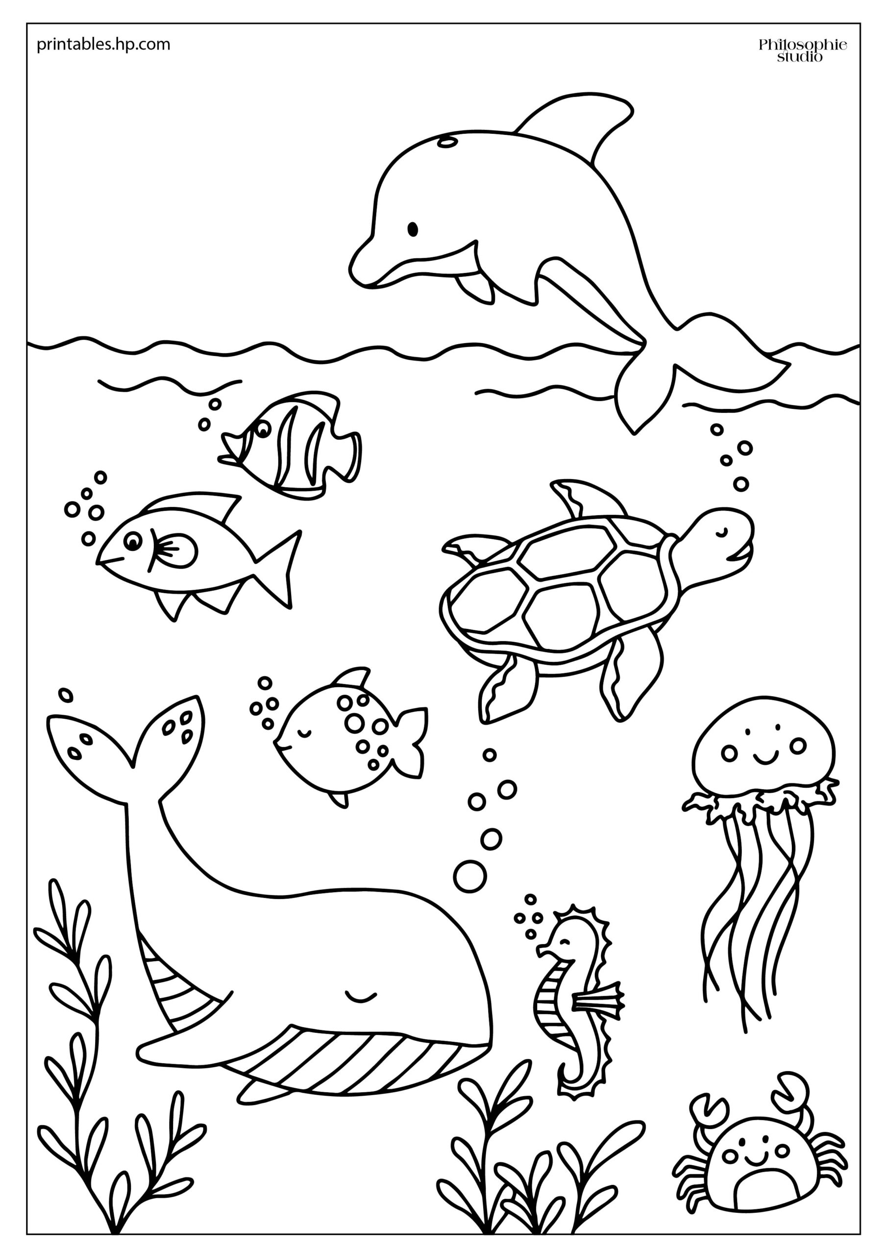 Thanksgiving Under The Sea Printables Free Coloring Pages Learning Worksheets HP Official Site