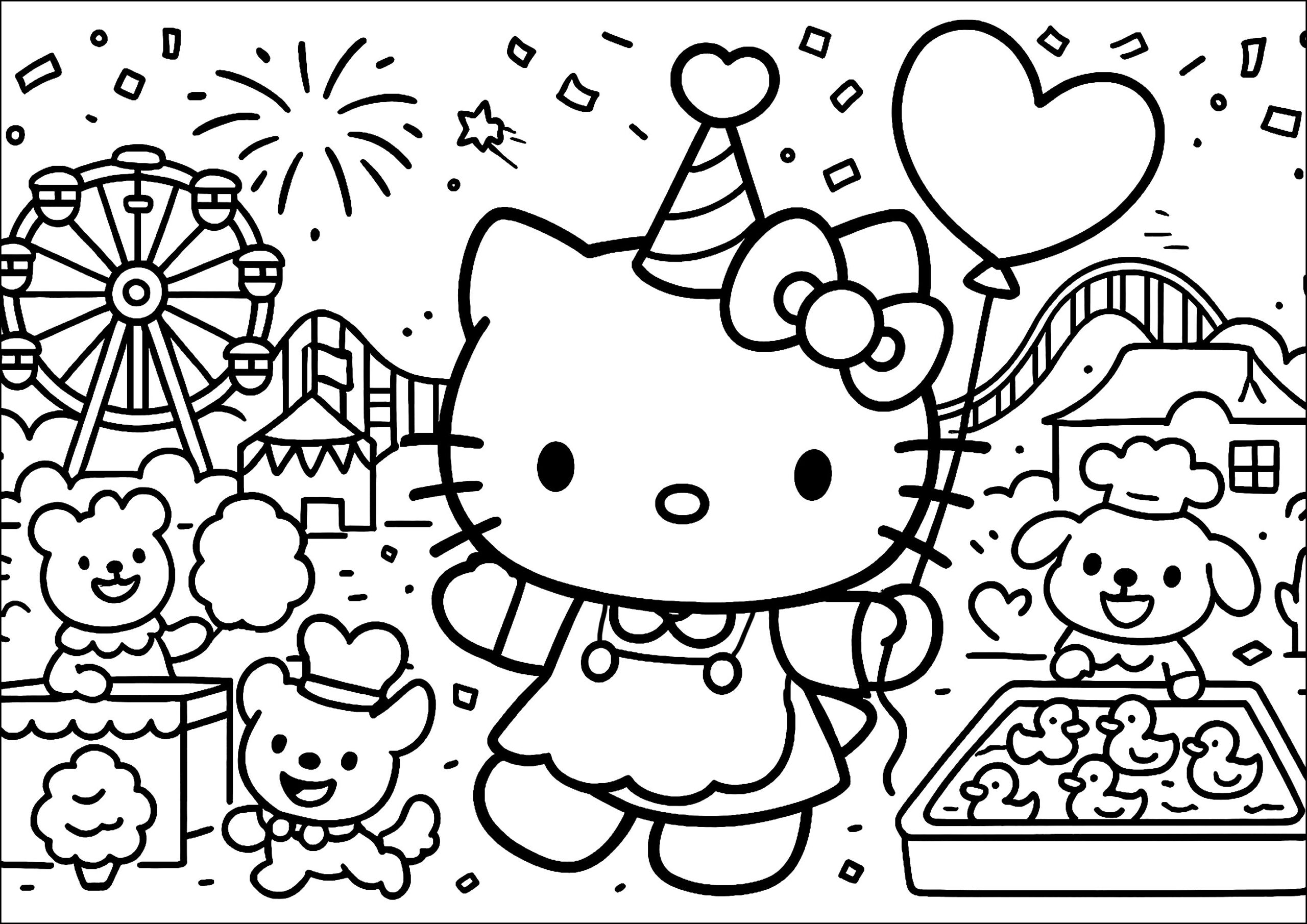 hello kitty coloring pages print