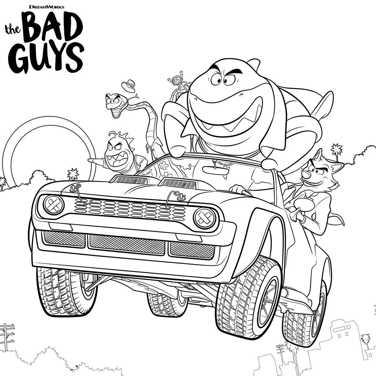 The Bad Guys Coloring Pages To Print Free Printable Coloring Pages