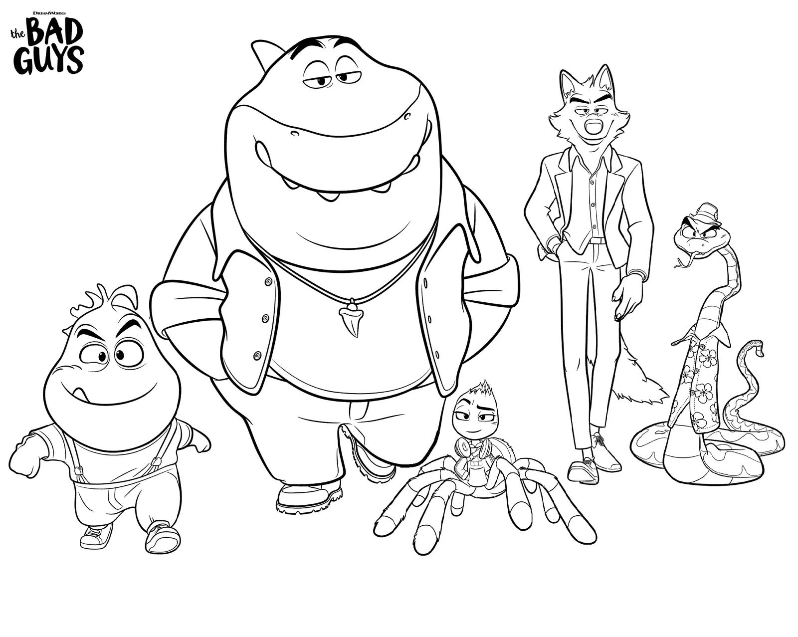 The Bad Guys Coloring Pages To Print Free Printable Coloring Pages