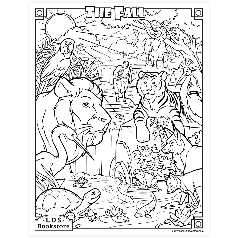 The Fall Of Adam And Eve Coloring Page Printable