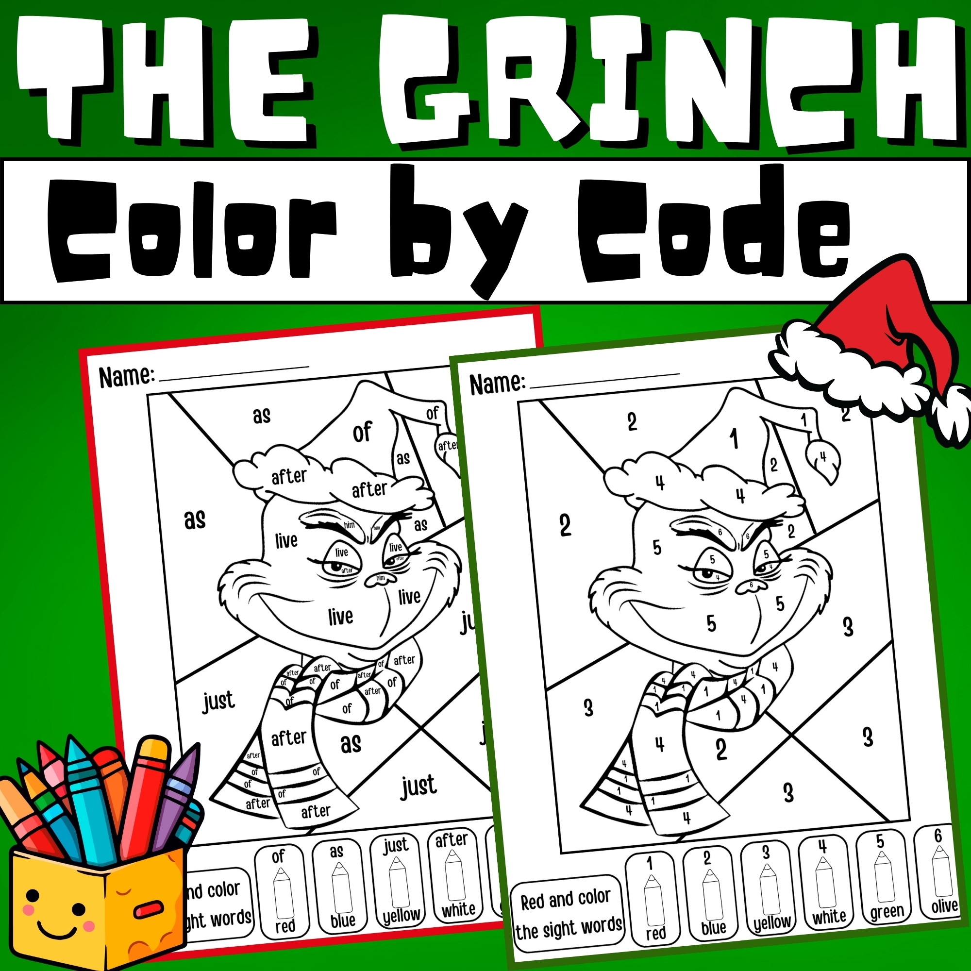 The Grinch Color By Number Grinchmas Color By Sight Word Grinch Coloring Pages Made By Teachers The Grinch Color By Number Grinchmas Color By Sight Word Grinch Coloring Pages Made By Teachers