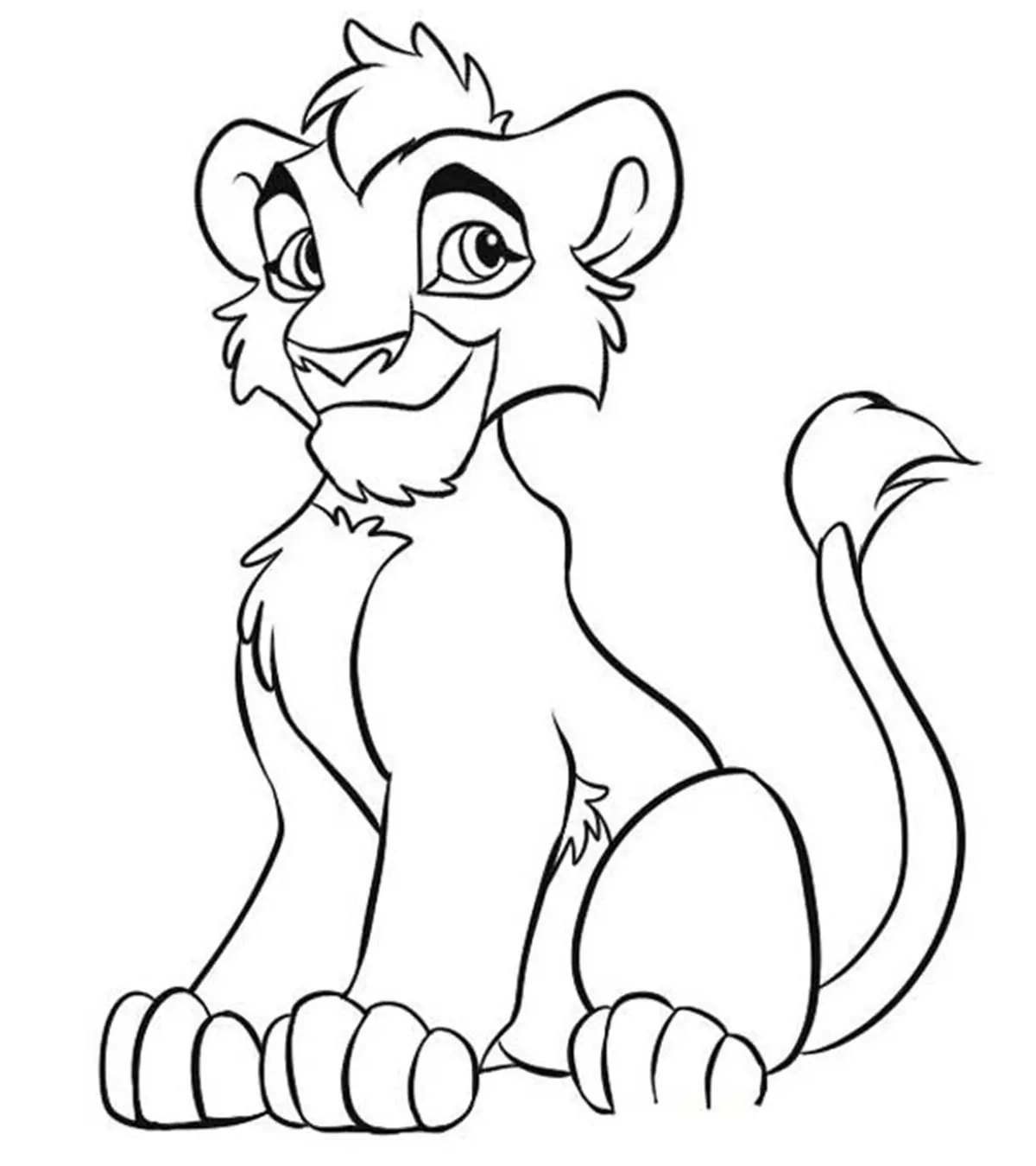 coloring pictures of lion king