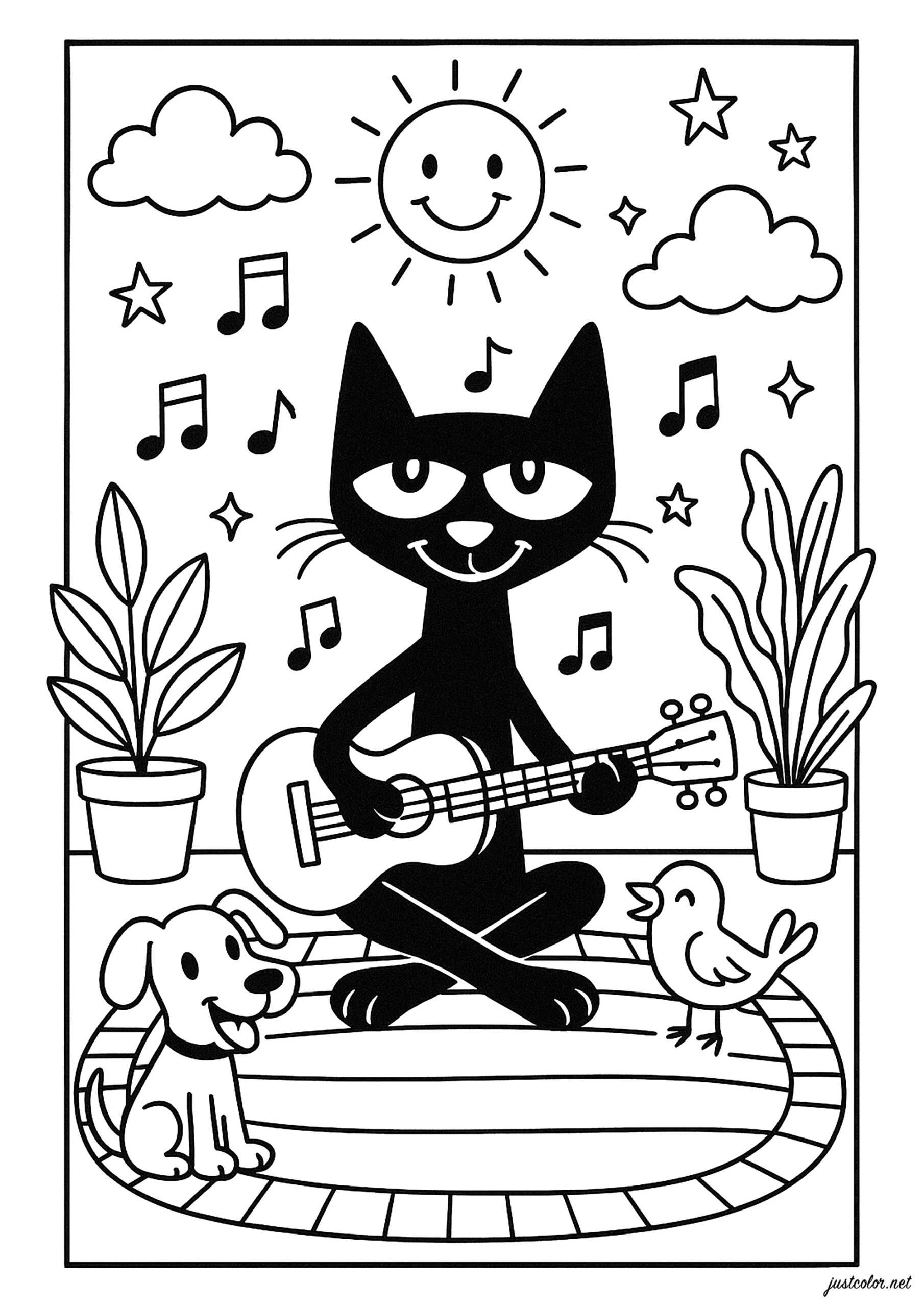 pete the cat coloring pages