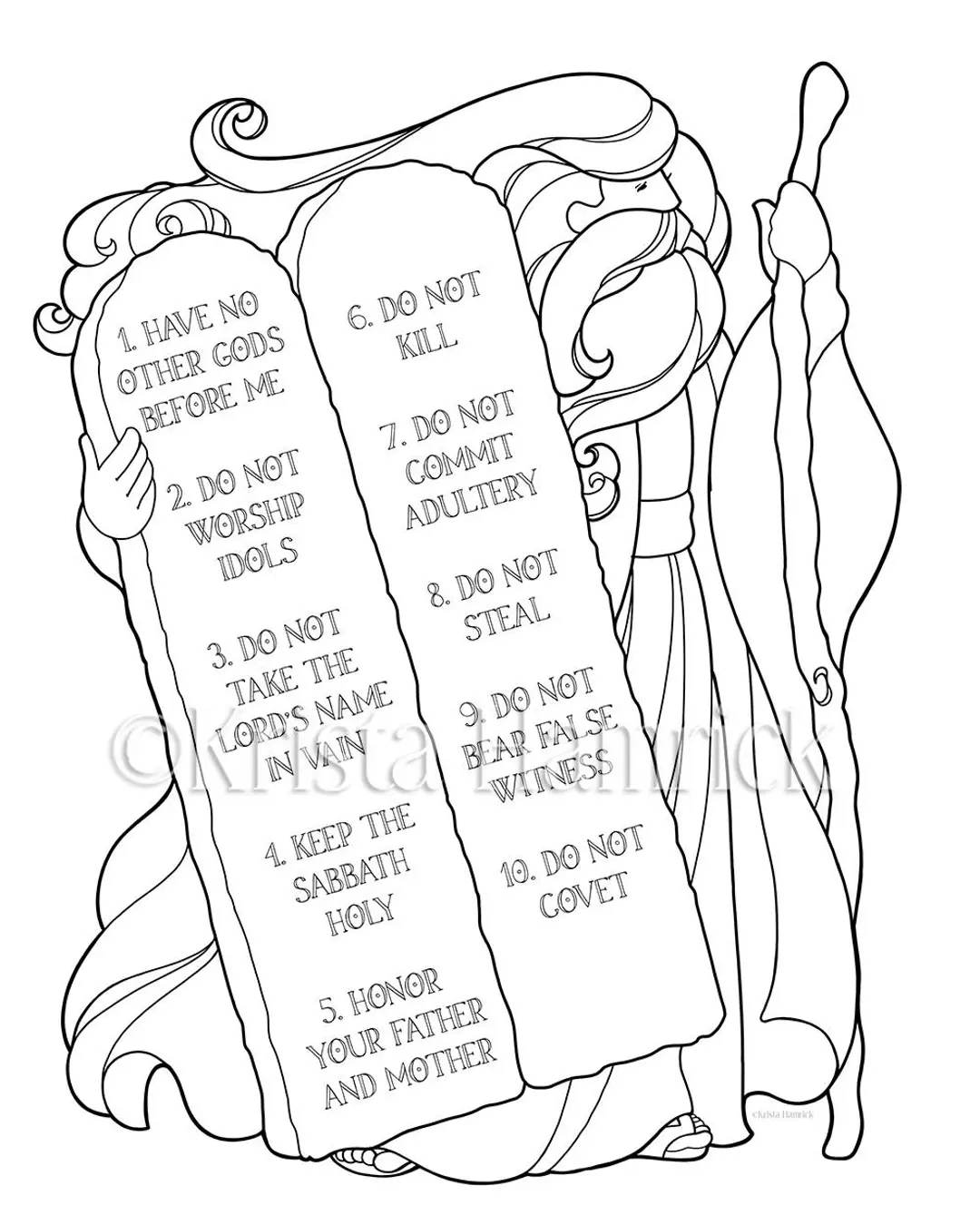 10 commandments coloring page
