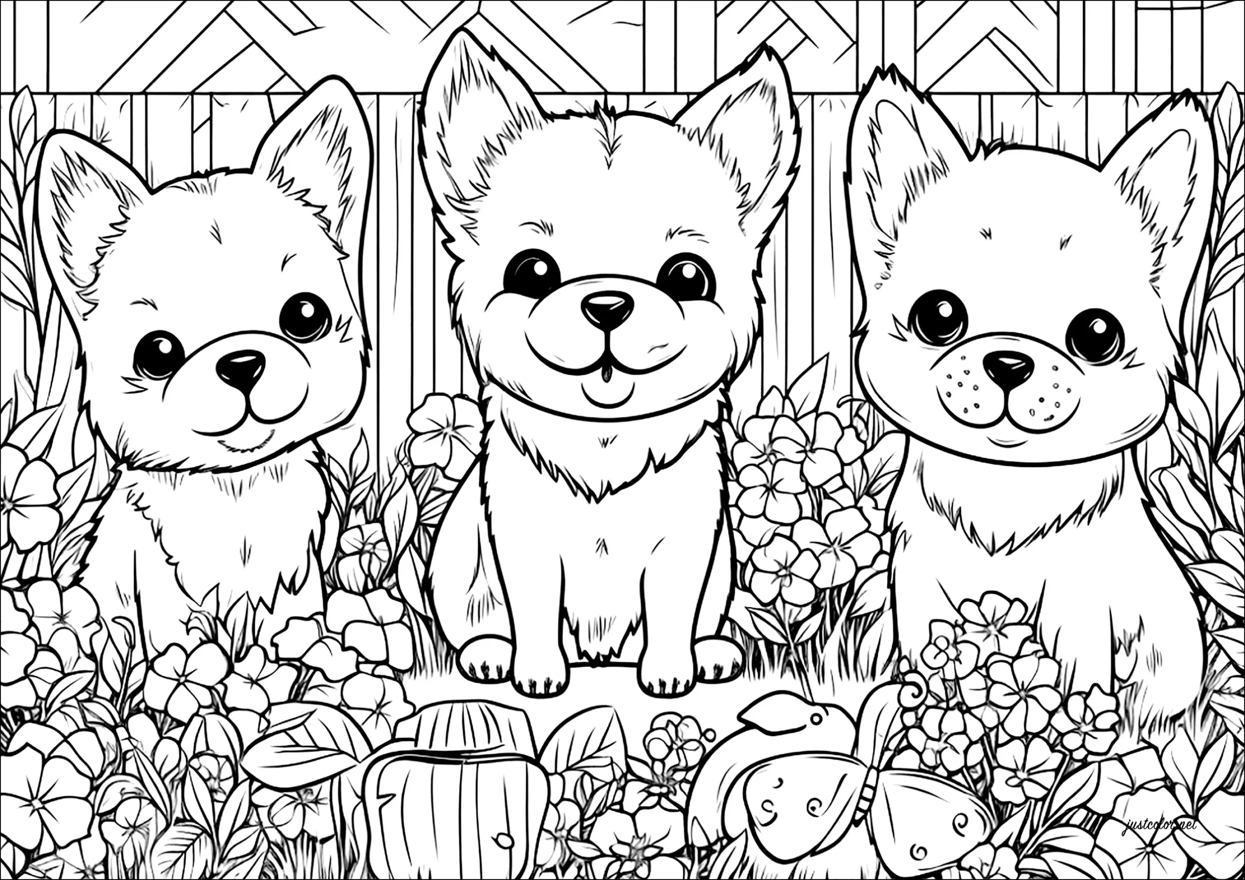 printable dog colouring pages