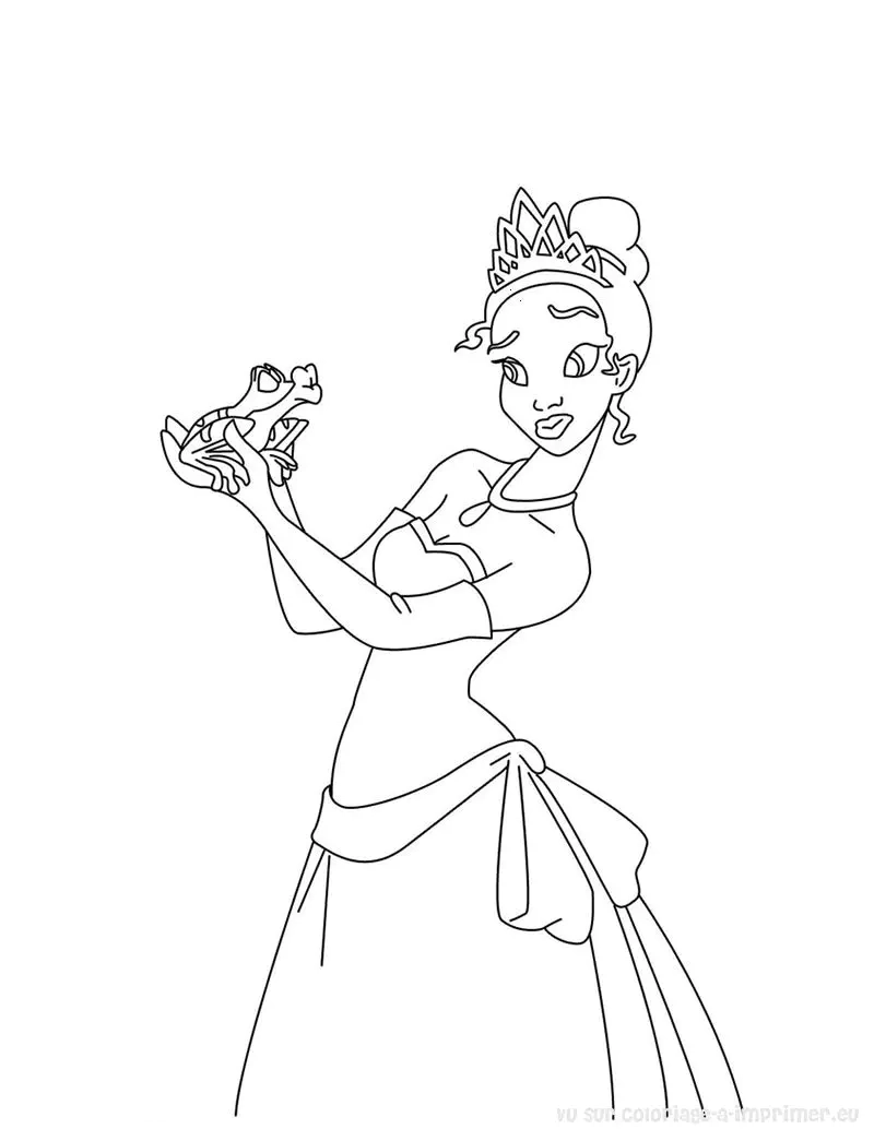 Tiana And Her Frog Prince The Princess And The Frog Coloring Pages Tiana And Her Frog Prince The Princess And The Frog Coloring Pages