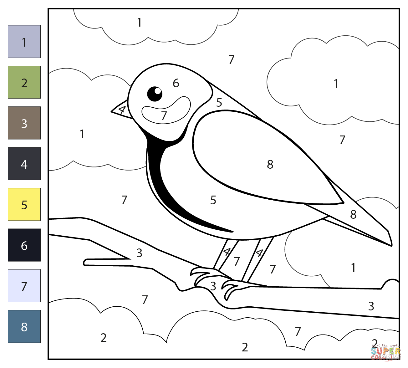 bird color by number