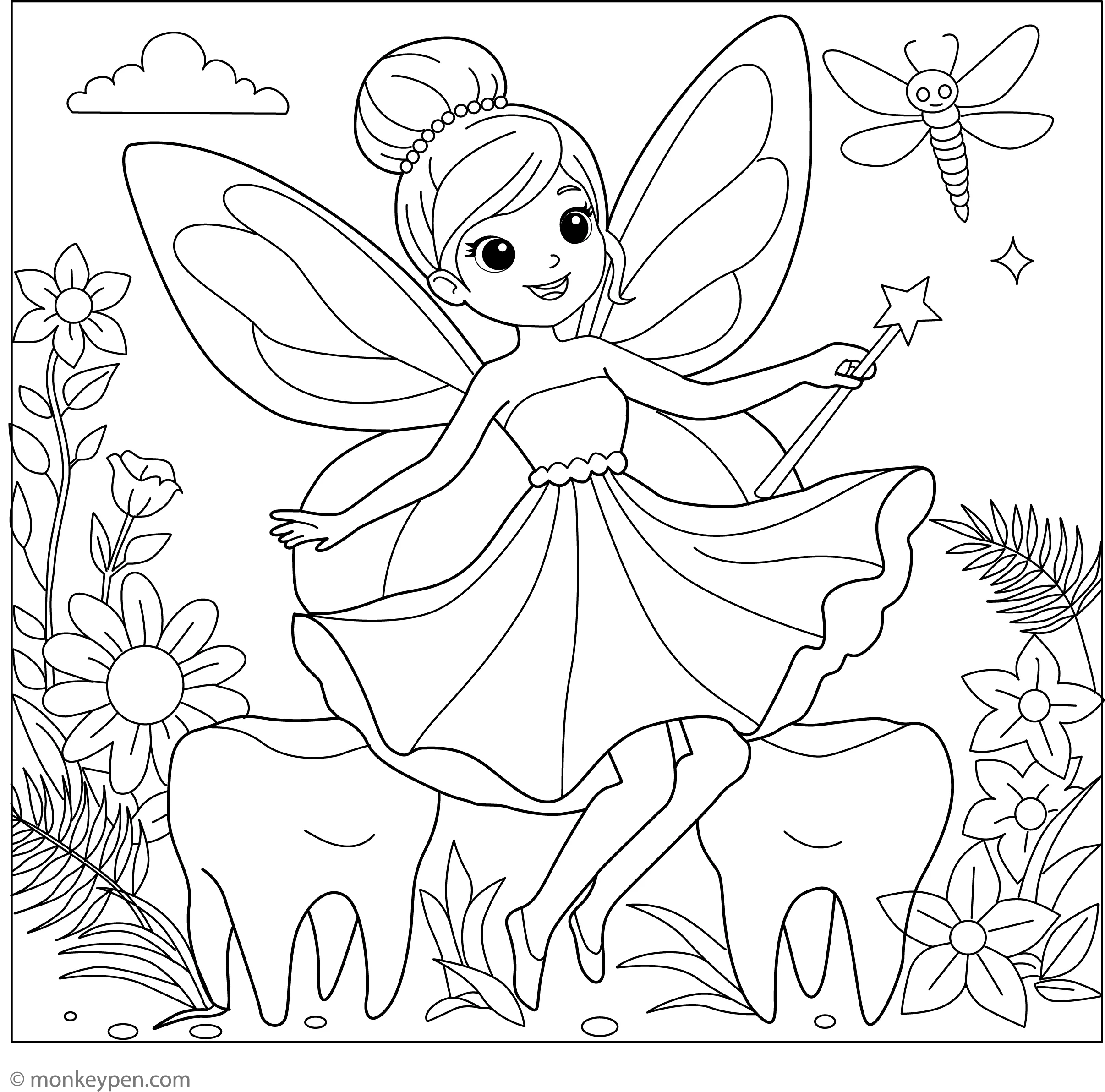 fairy printables coloring pages