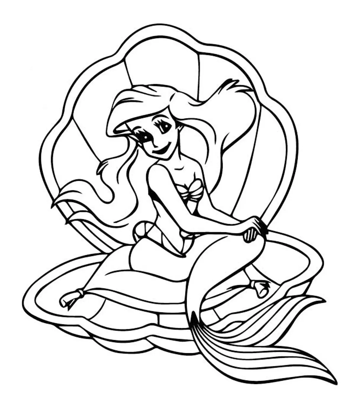 Top 25 Free Printable Little Mermaid Coloring Pages For Kids