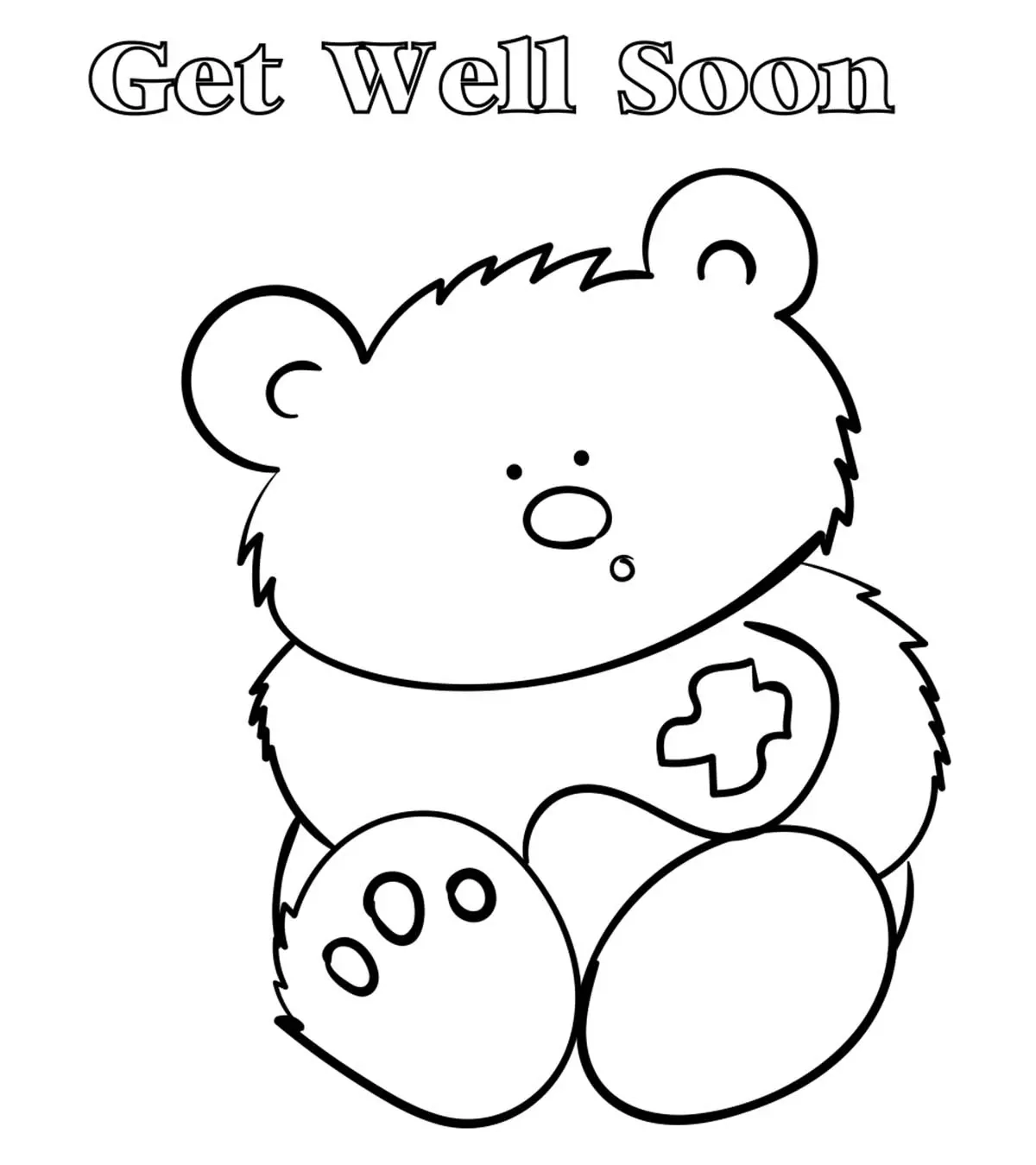 get well soon coloring pages