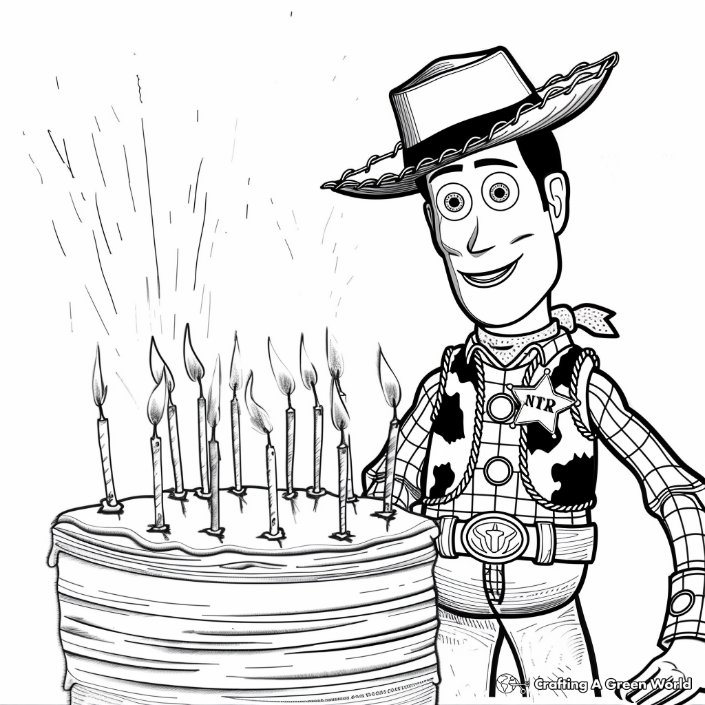 woody toy story coloring page