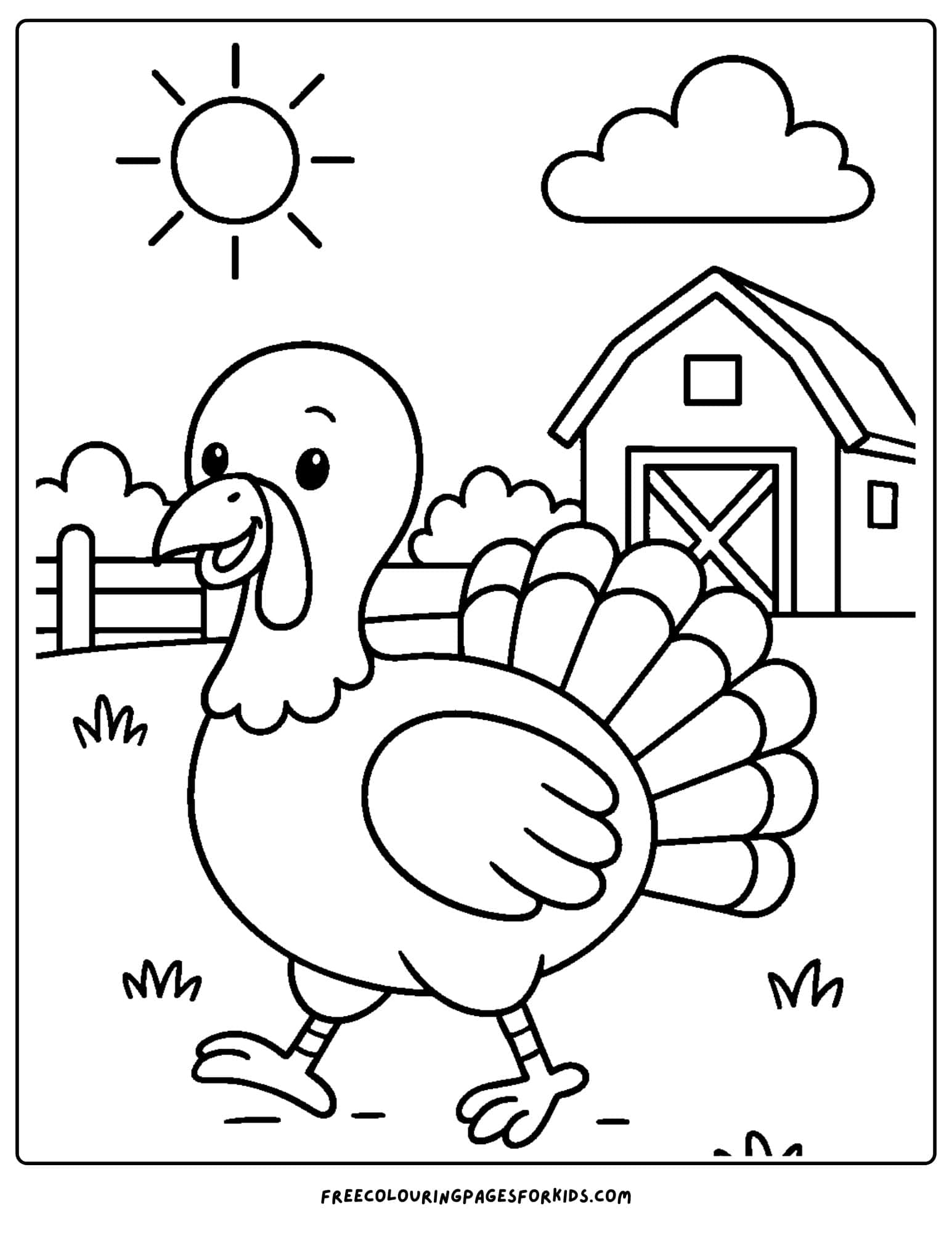free printable turkey coloring pages