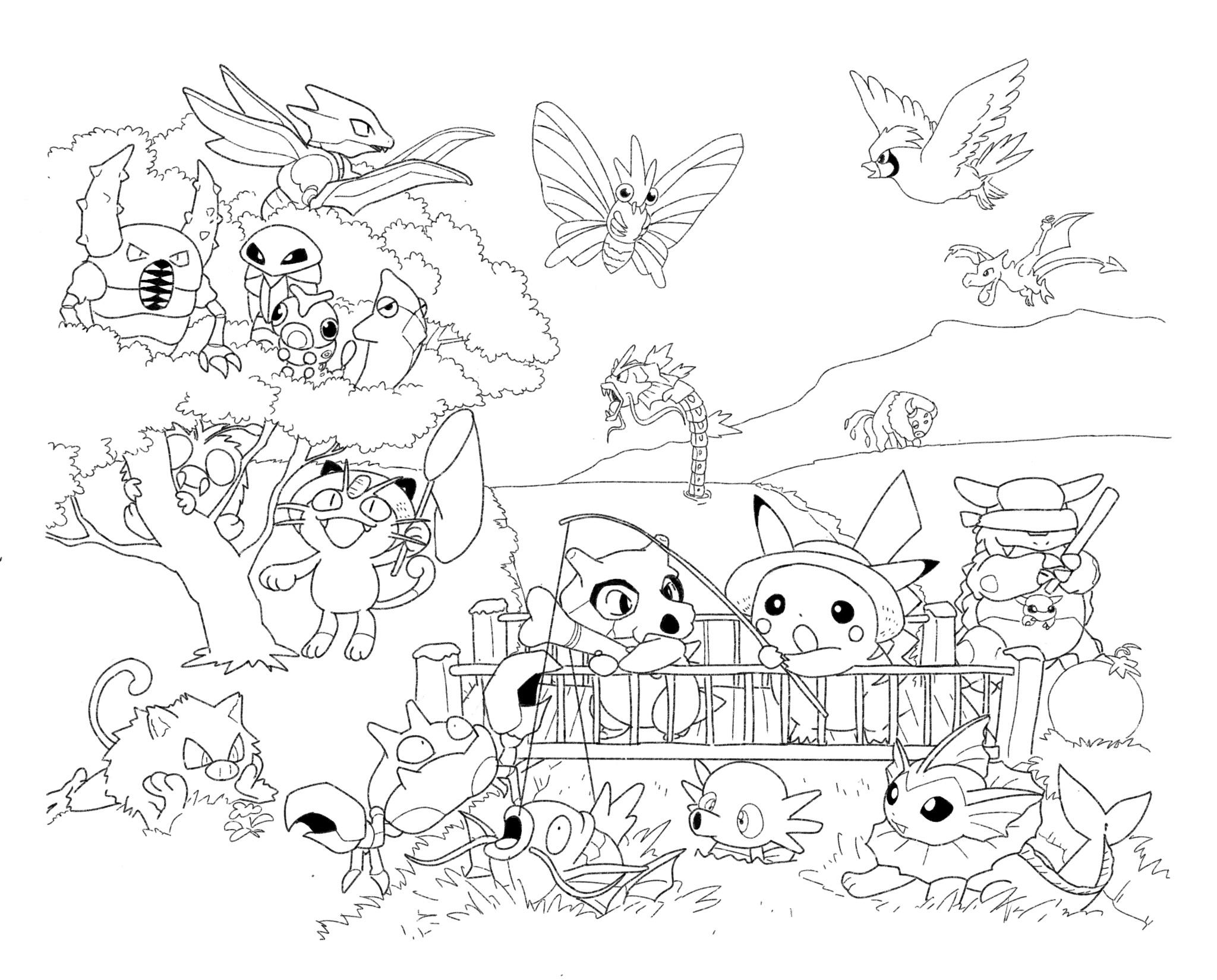 Turned Some Old Official Pokemon Art Into Coloring Pages R Coloring