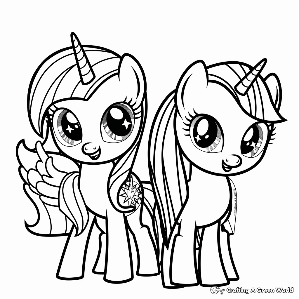 Twilight Sparkle Coloring Pages Free Printable 