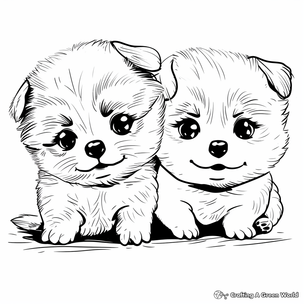 coloring pages cute puppy