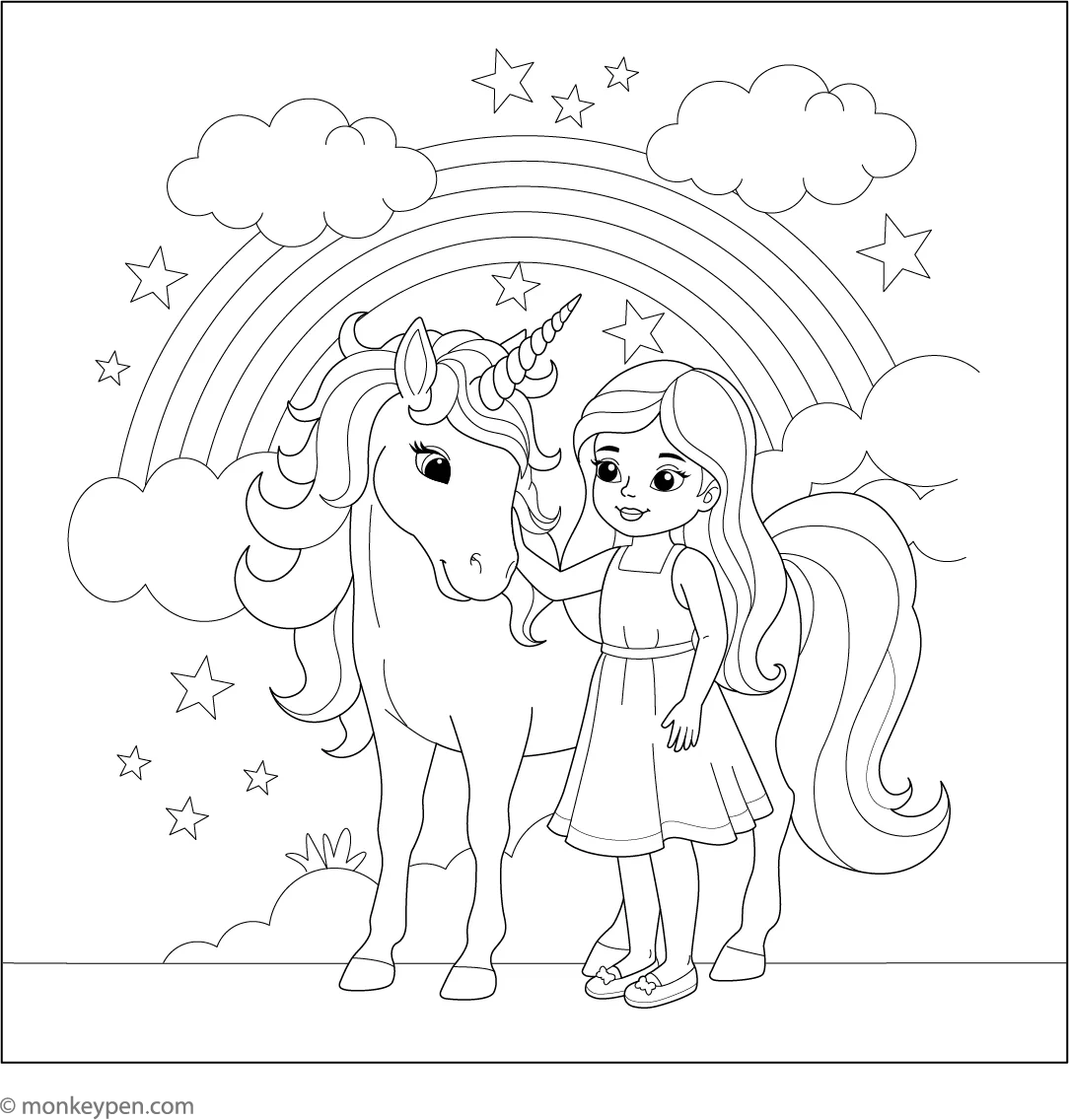 free unicorn coloring pages