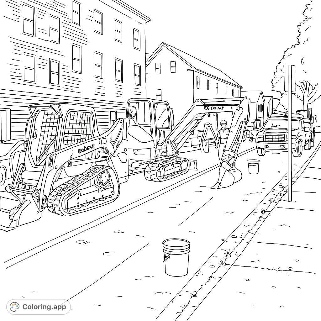 Urban Construction Site Coloring app