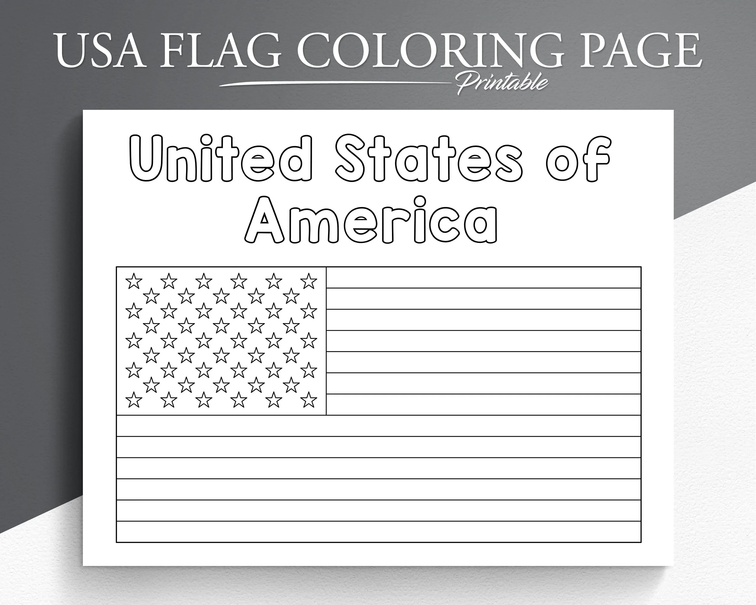 american flag coloring page
