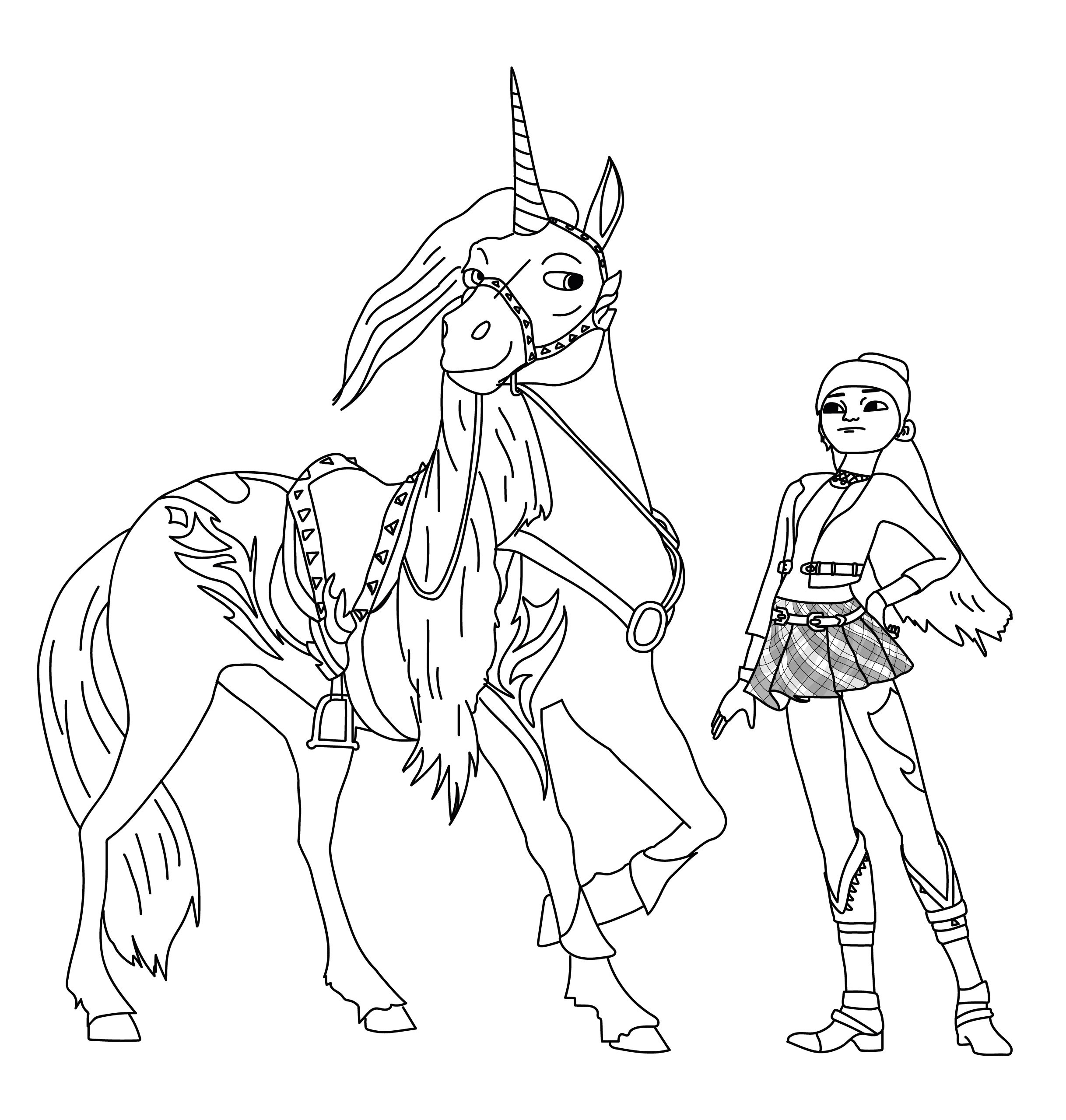 Valentina Furi From Unicorn Academy Coloring Page Color Palette