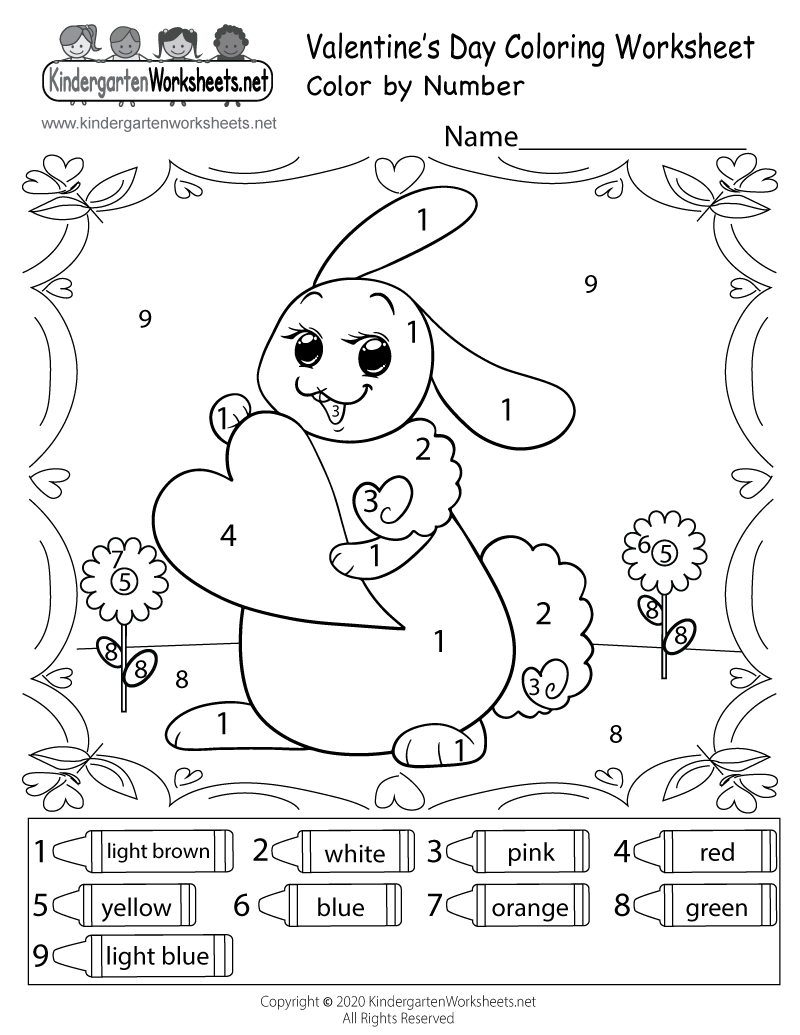 color by number kindergarten free