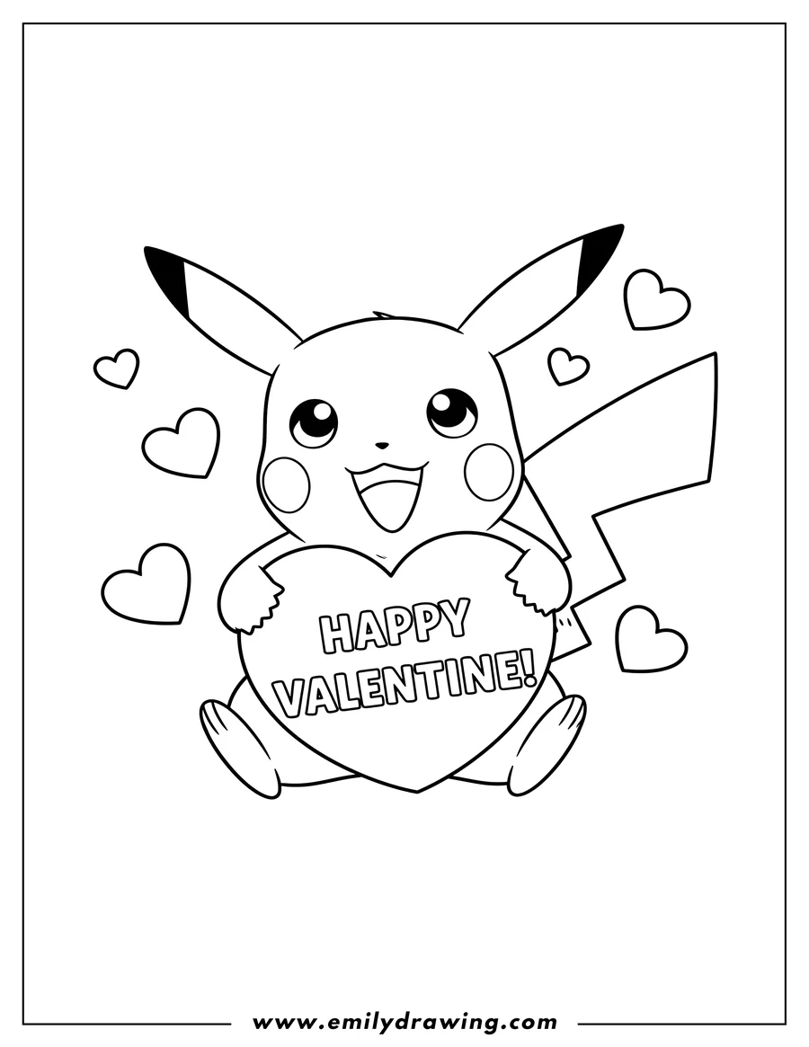 pokemon valentine coloring pages