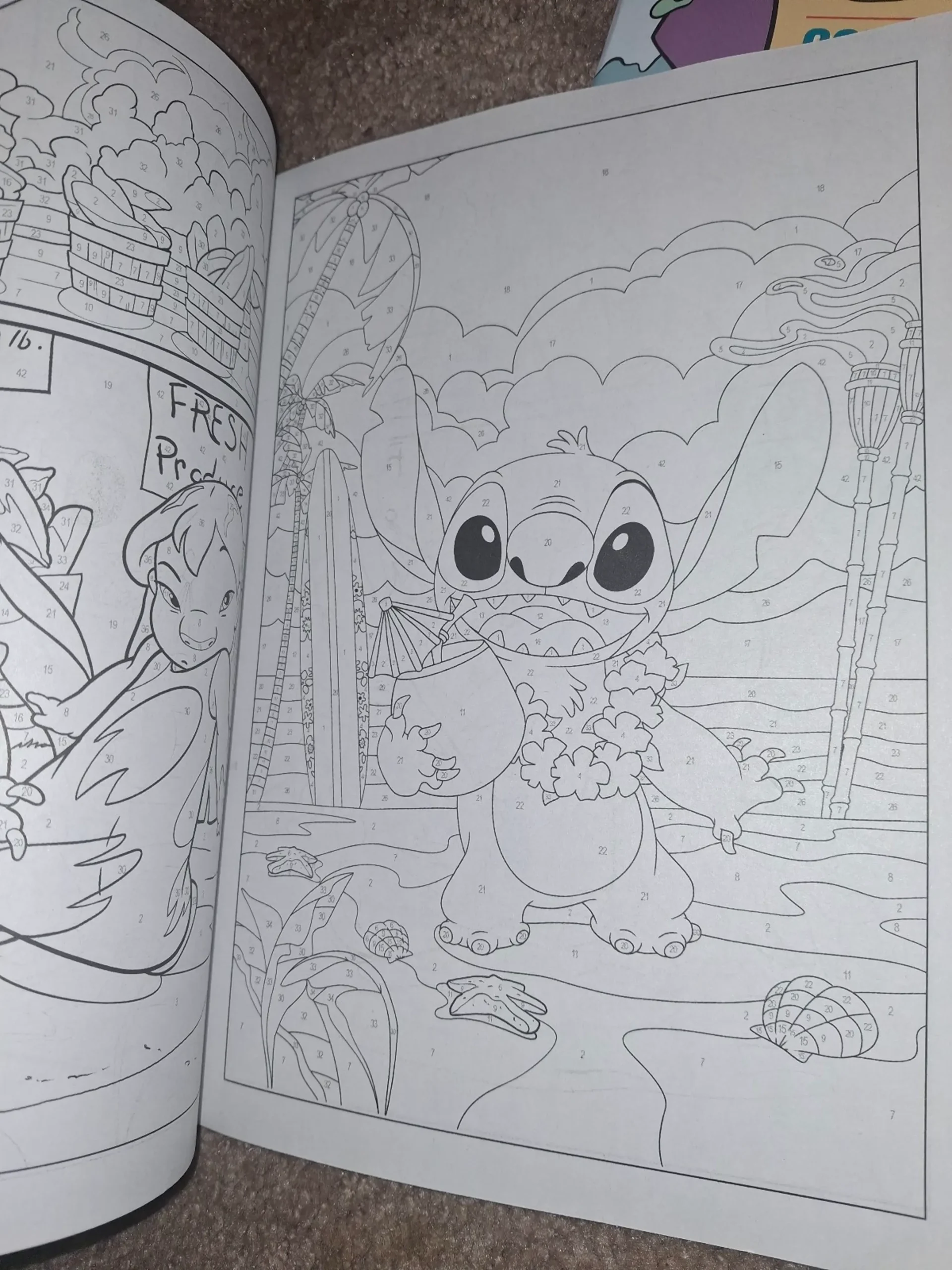 Volume 1 2 Lilo Stitch Color By Number Mercari