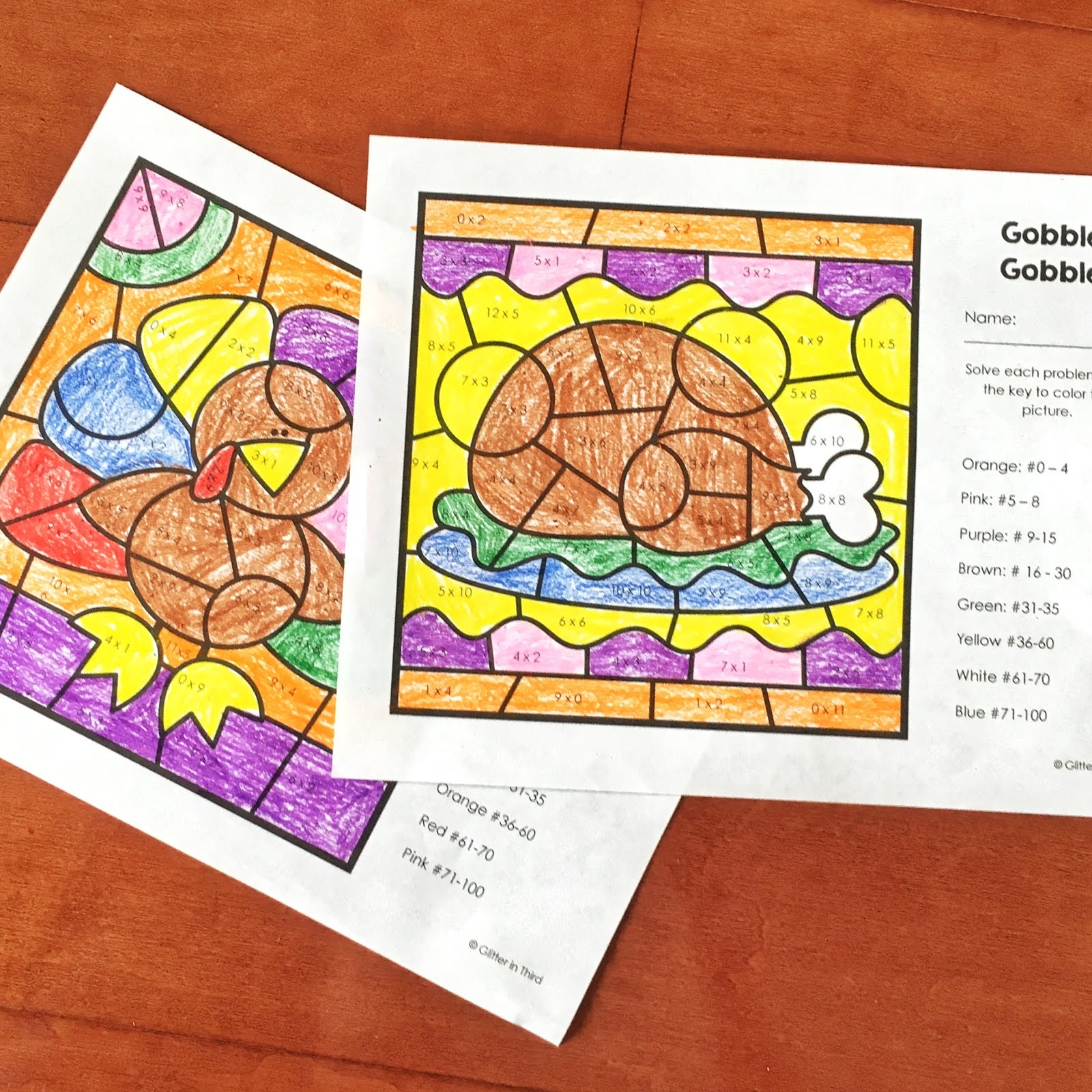 multiplication color by number thanksgiving multiplication color by number thanksgiving