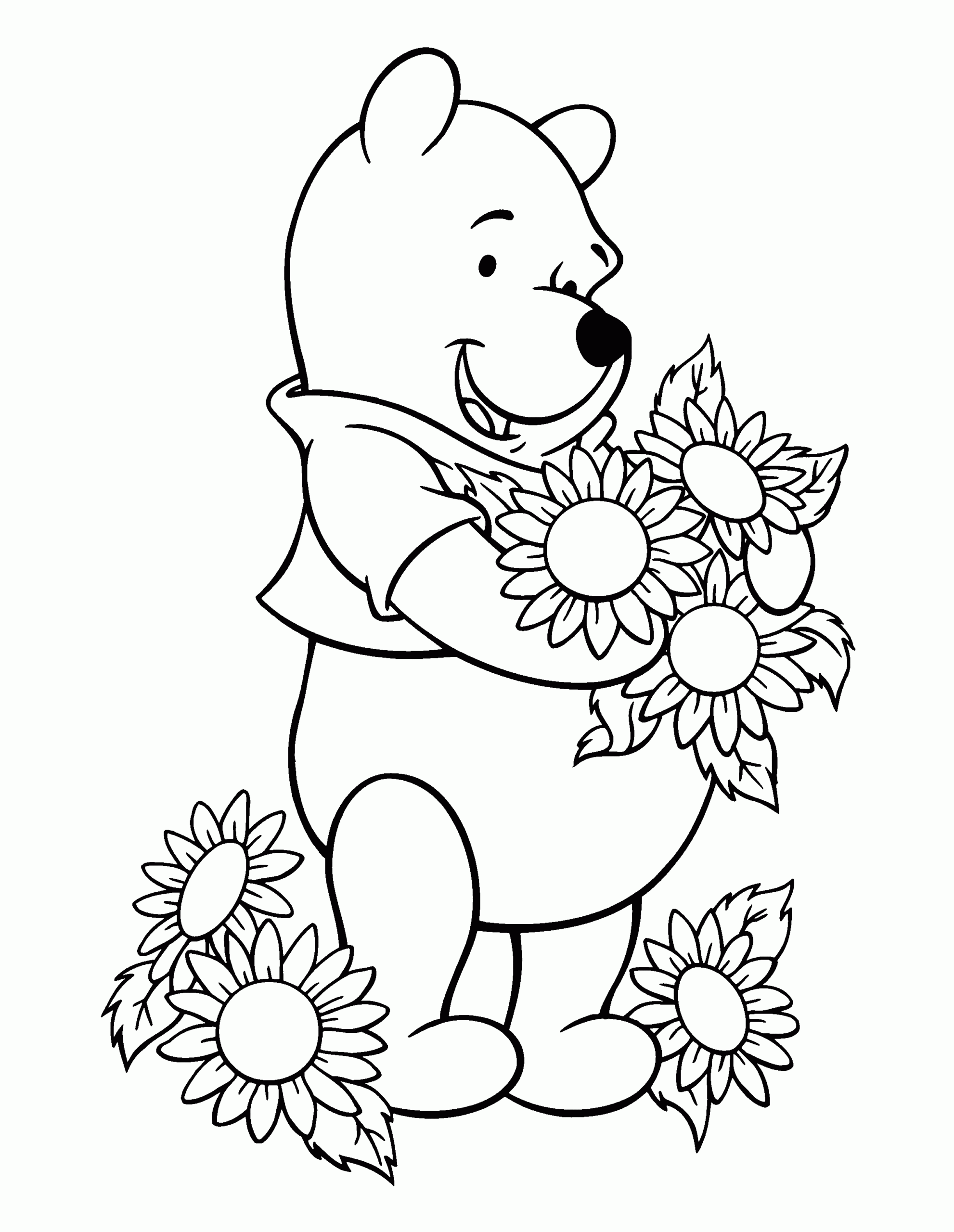 winnie the pooh bear coloring pages