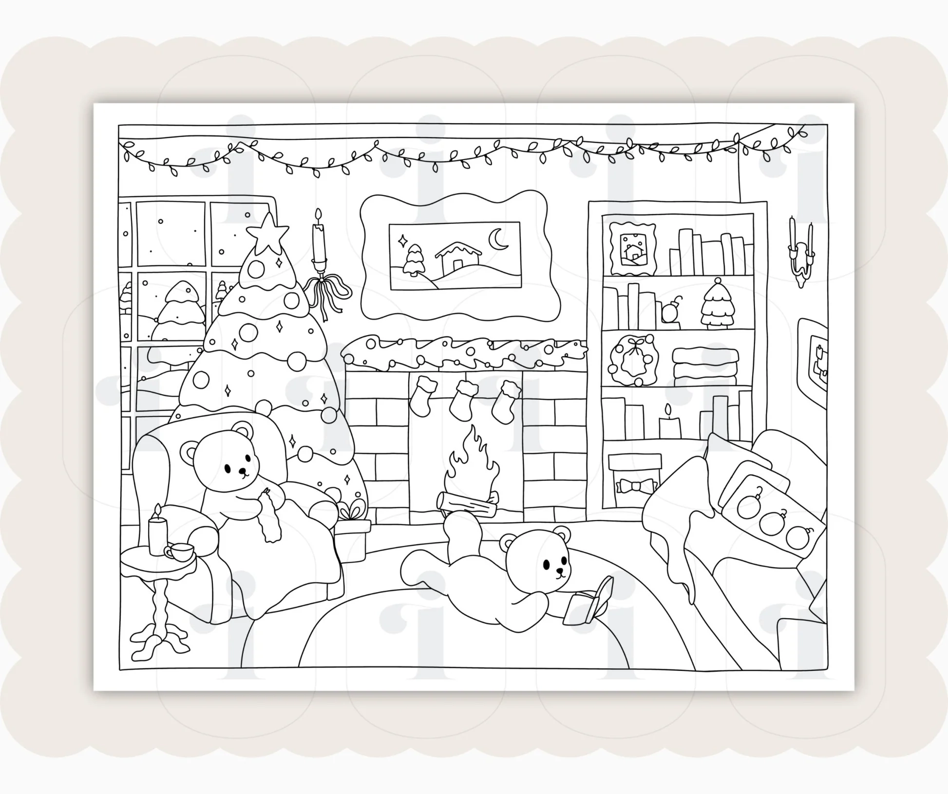 Winter Coloring Page Cozy Plan With In s Winter Coloring Page Cozy Plan With In s