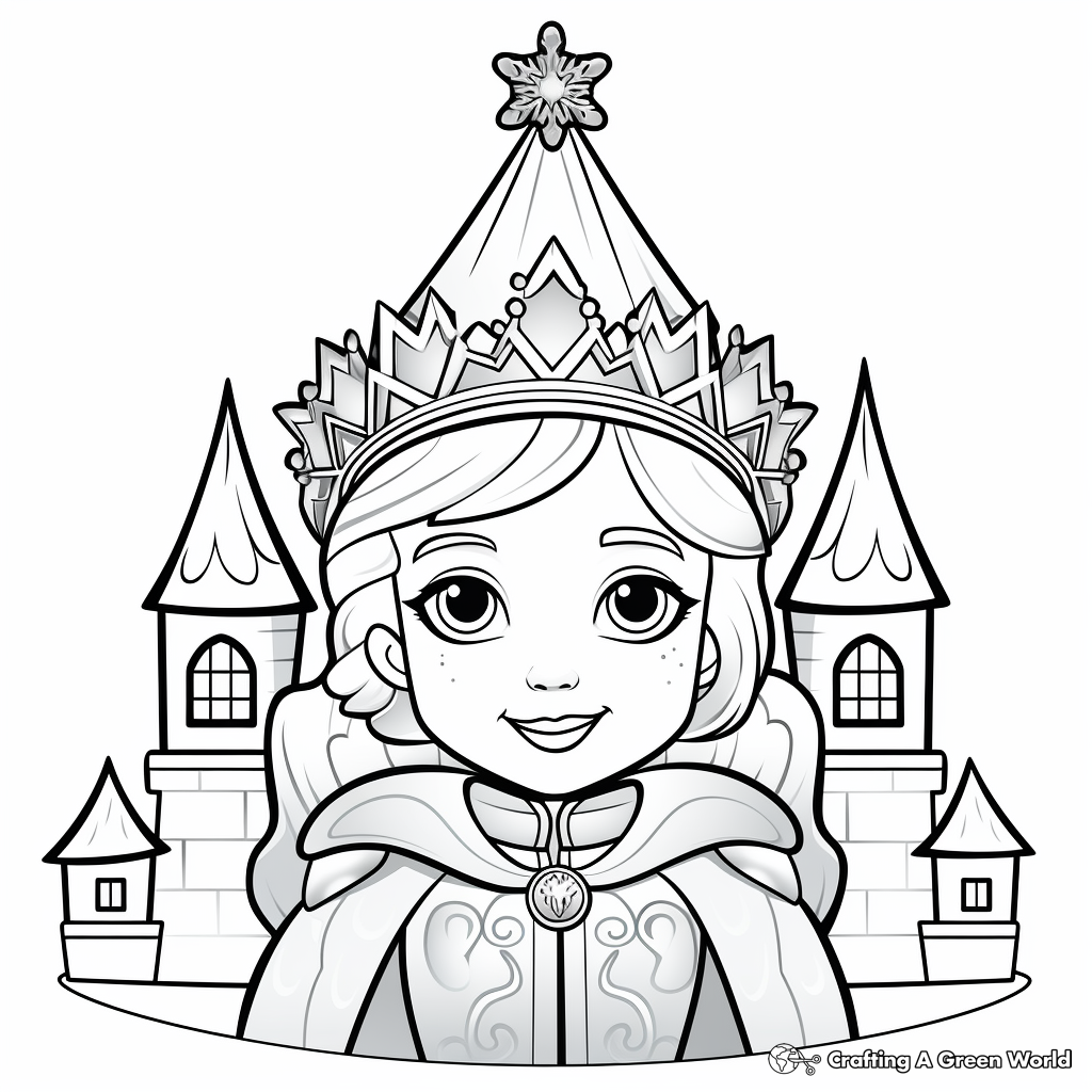 winter princess coloring pages