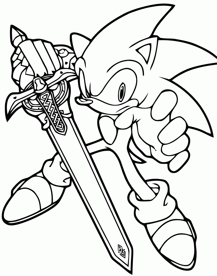 sonic coloring pages printable
