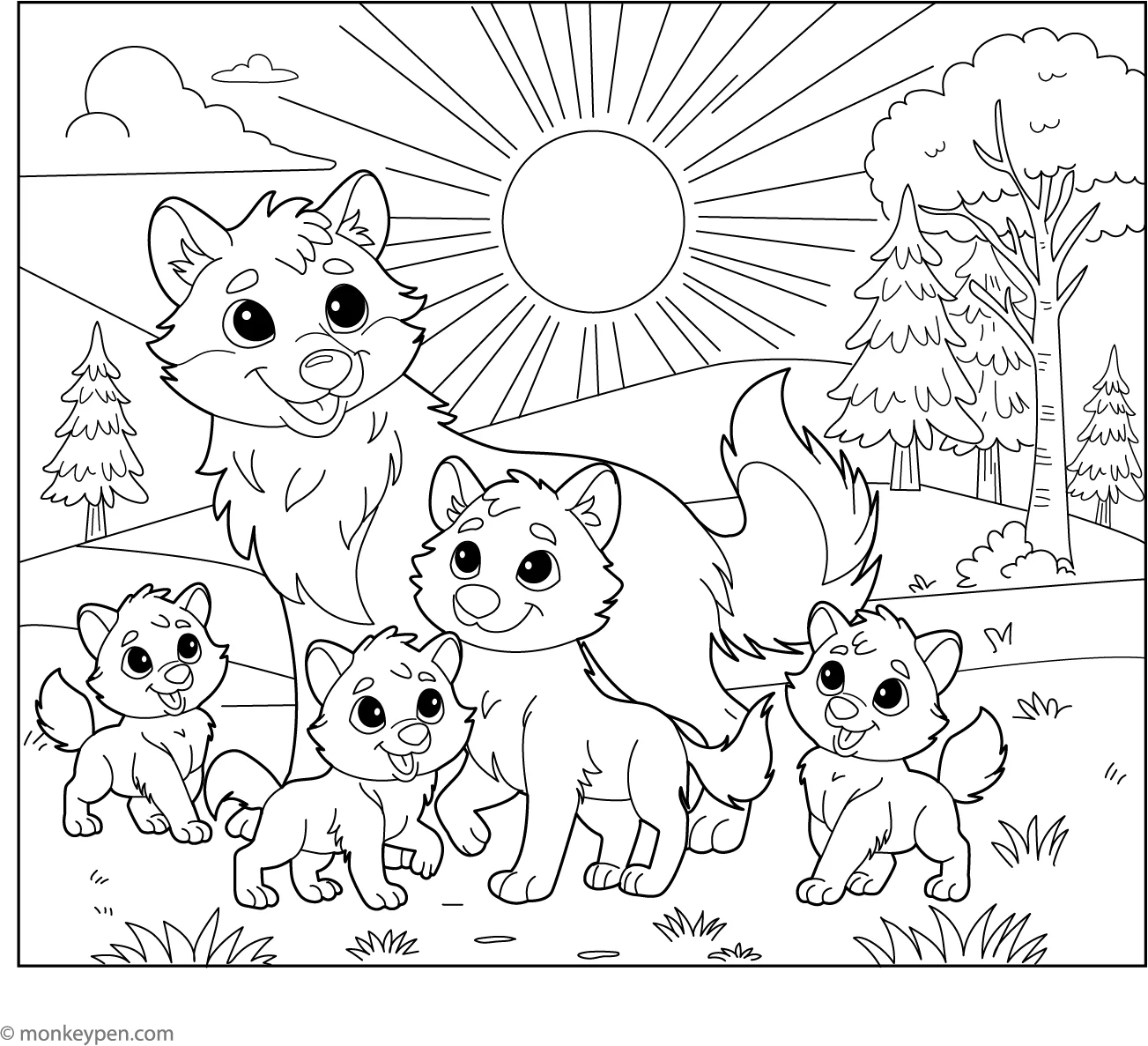 coloring pages of wolves coloring pages of wolves
