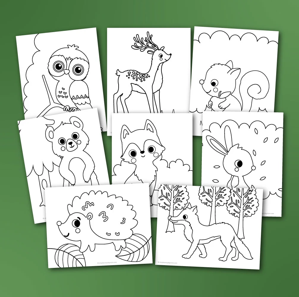 Woodland Animal Coloring Pages For Kids Simple Everyday Mom Woodland Animal Coloring Pages For Kids Simple Everyday Mom