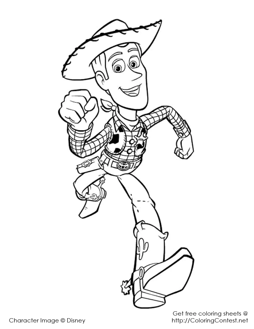 woody from toy story coloring pages