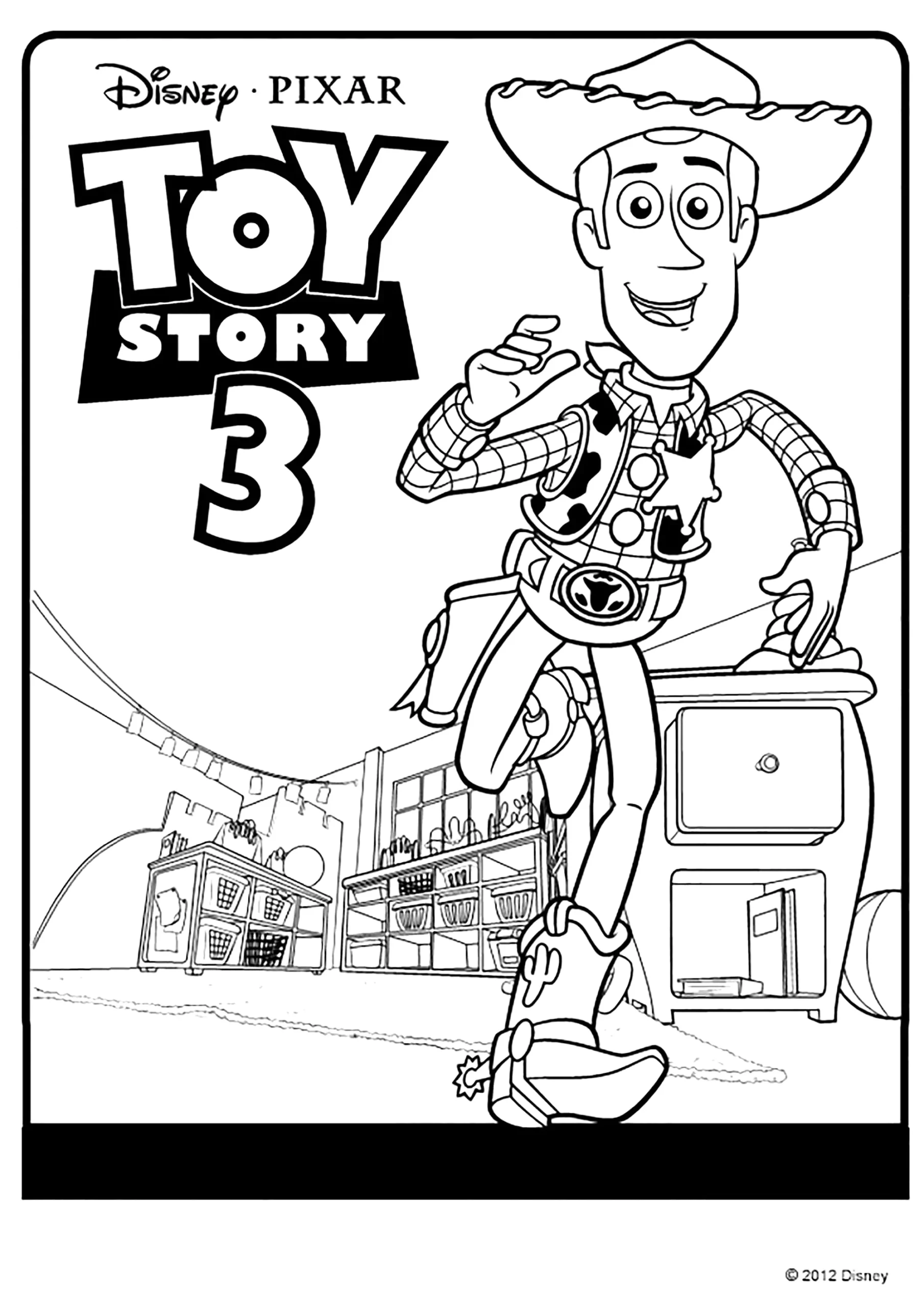 Woody The Cow boy Toy Story 3 Coloring Pages